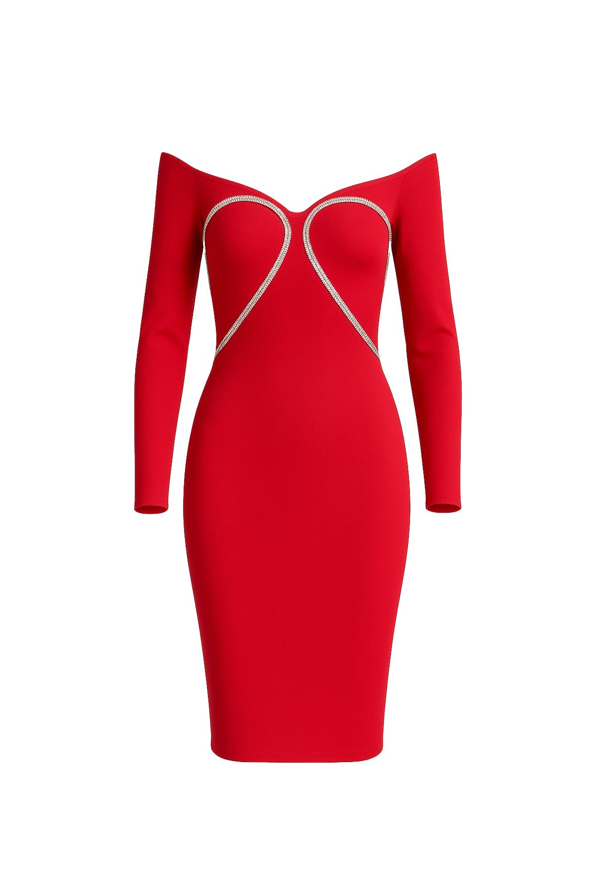 Off Shoulder Embellished Mini Dress