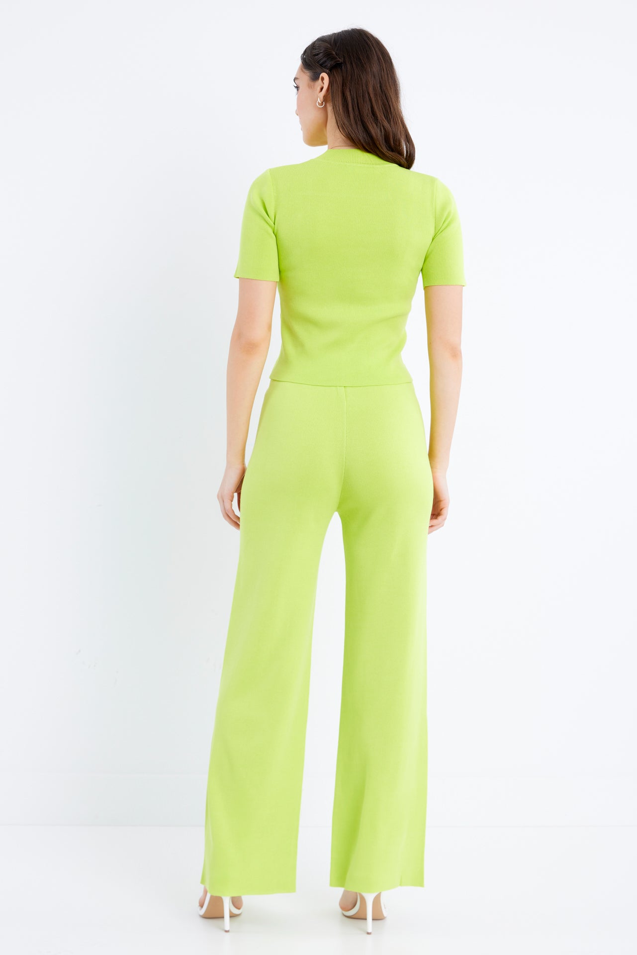 Knit Short Sleeve Top and Pants Set