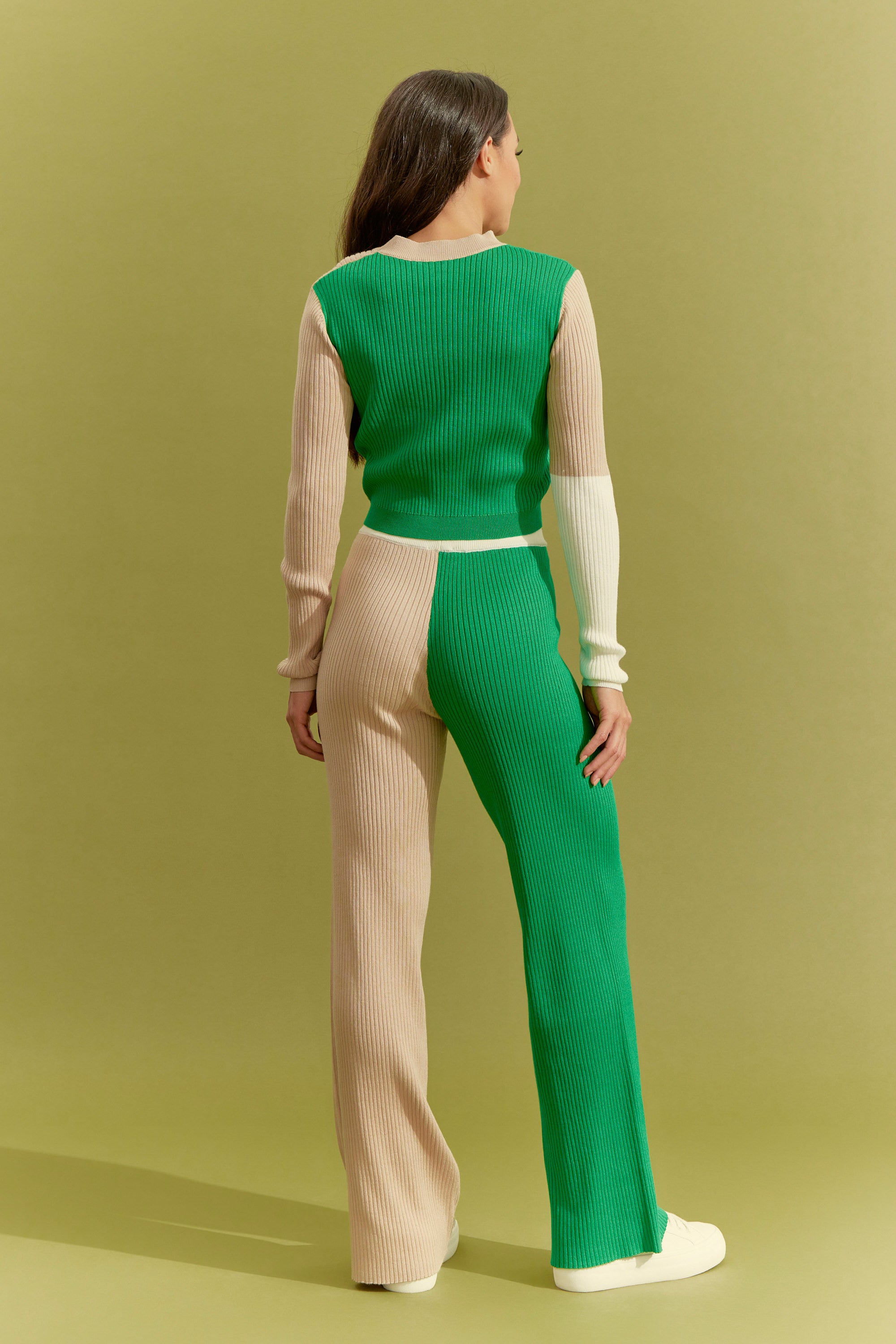 Knit Colorblock Top and Pants Set