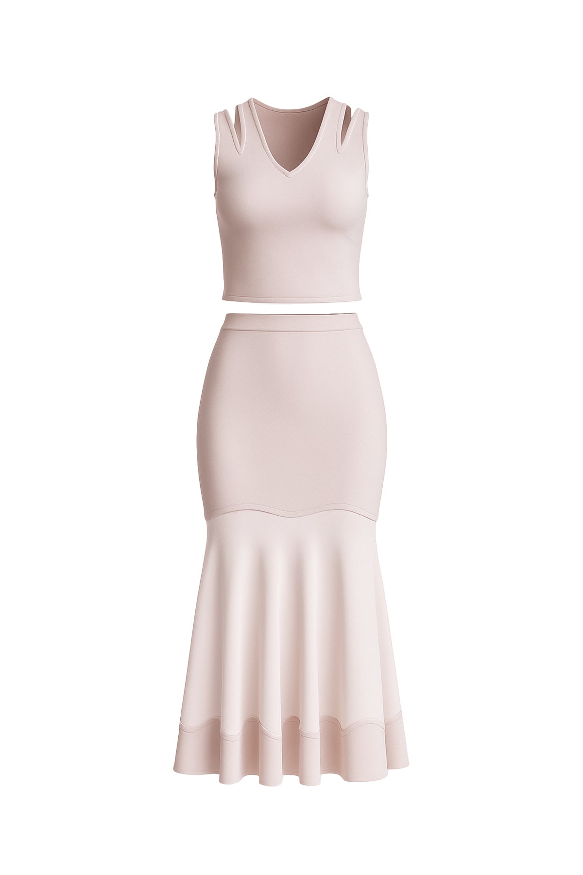 Knit Tank Top & Midi Skirt Set