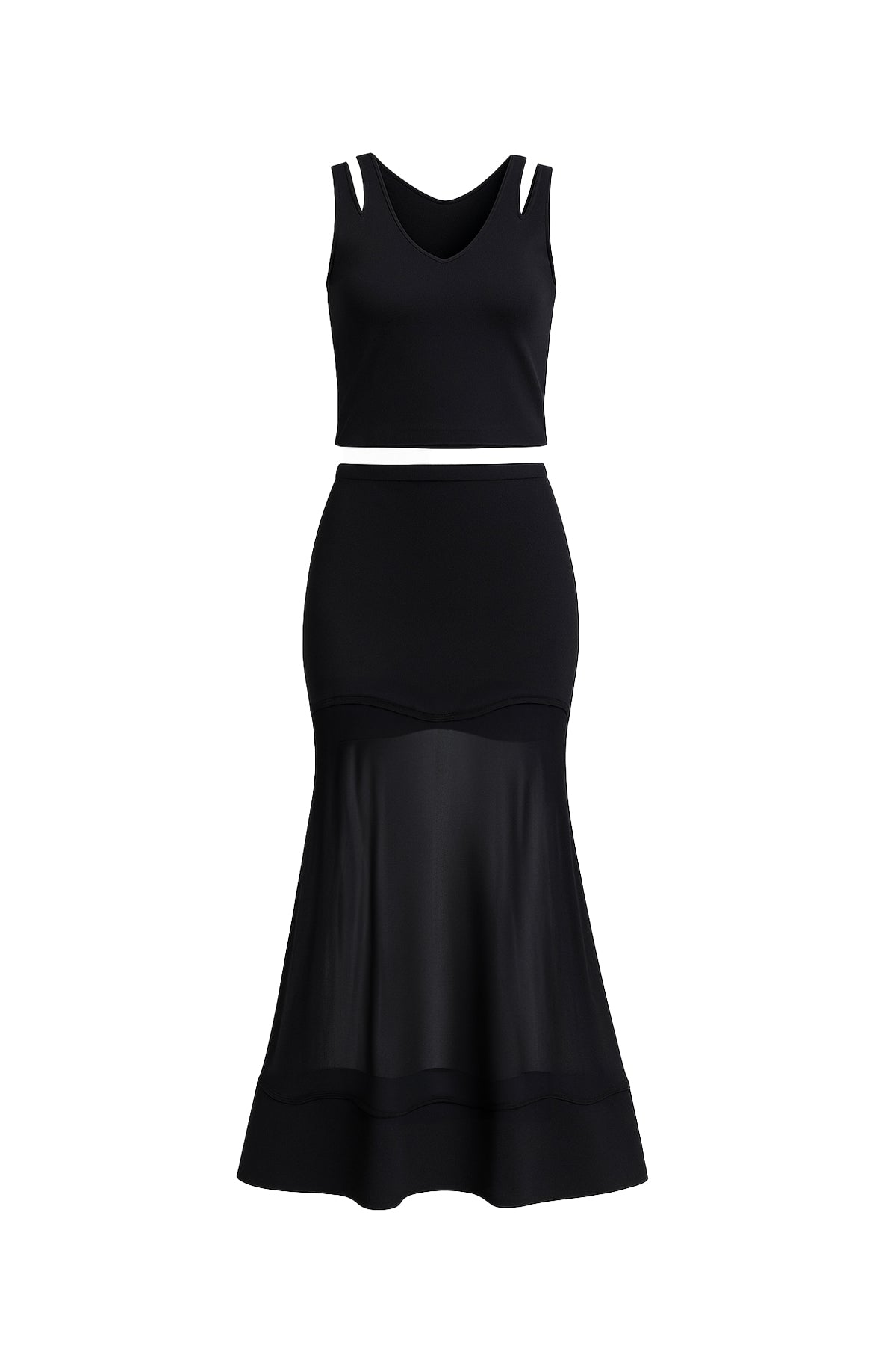 Knit Tank Top & Midi Skirt Set