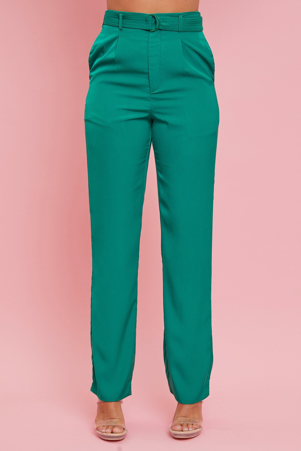 Woven Twisted Crop Top & Pants Set