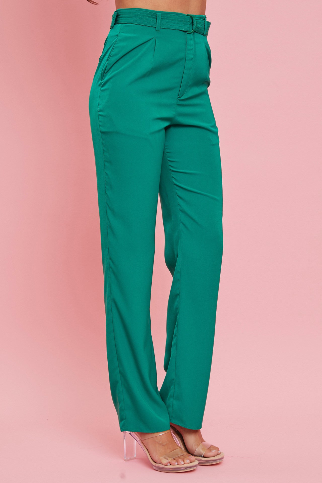 Woven Twisted Crop Top & Pants Set