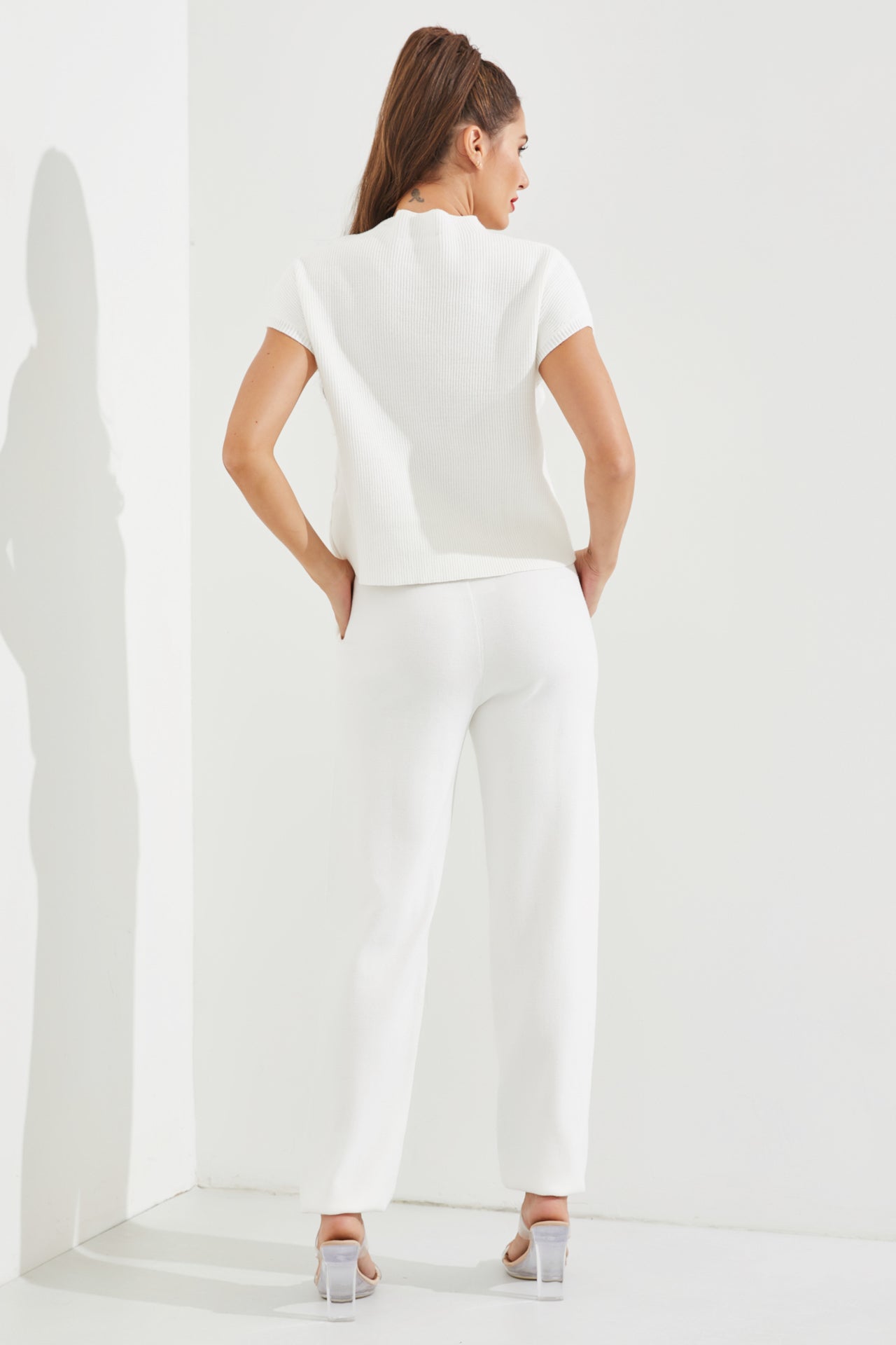 Knit Short Sleeve Top and Jogger Pants Set