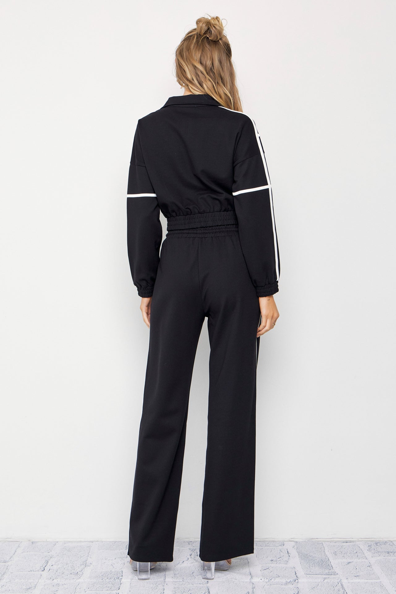 Andrea Knit tracksuit with contrast stripes