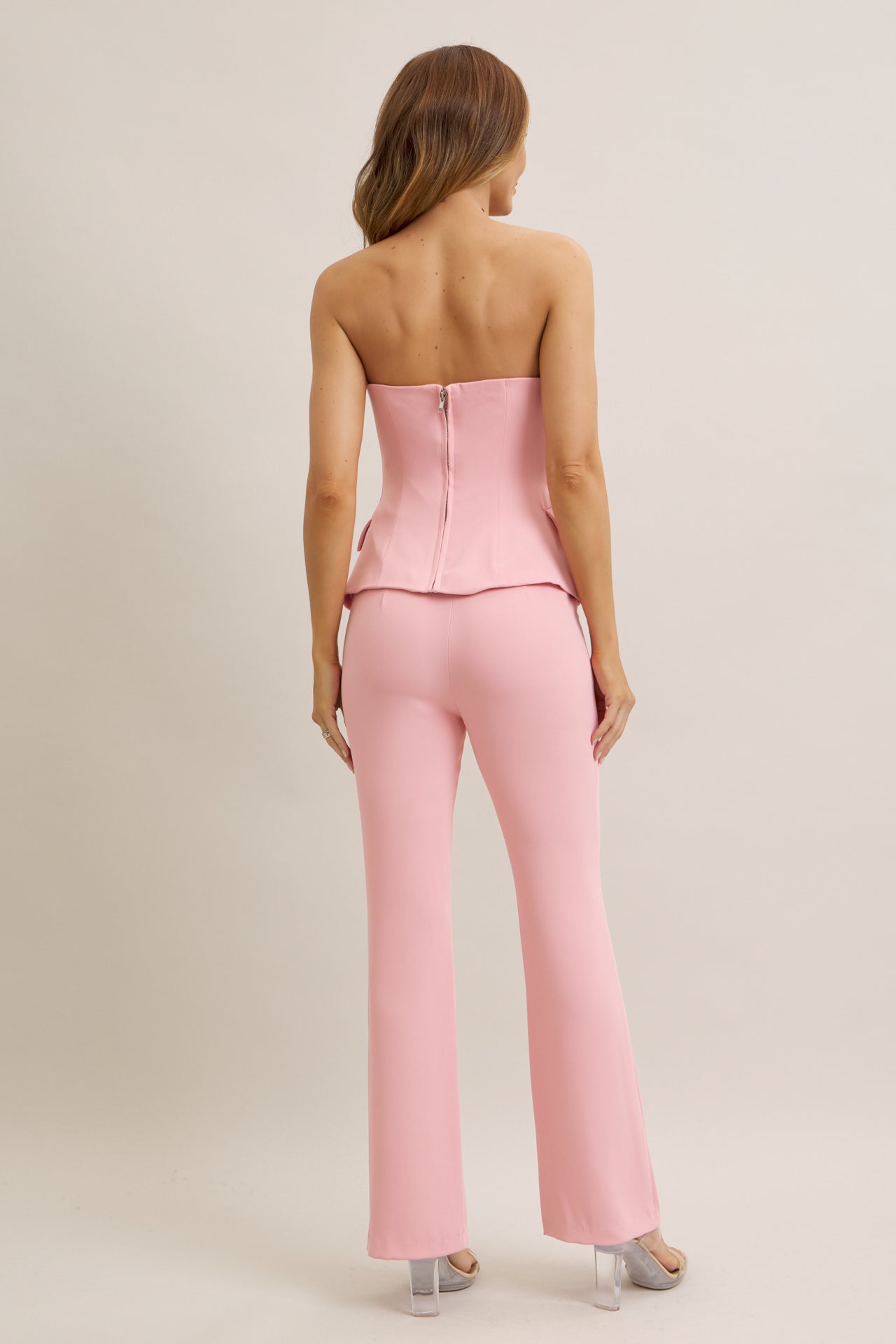 Woven Tailored Tube Top & Pants Set