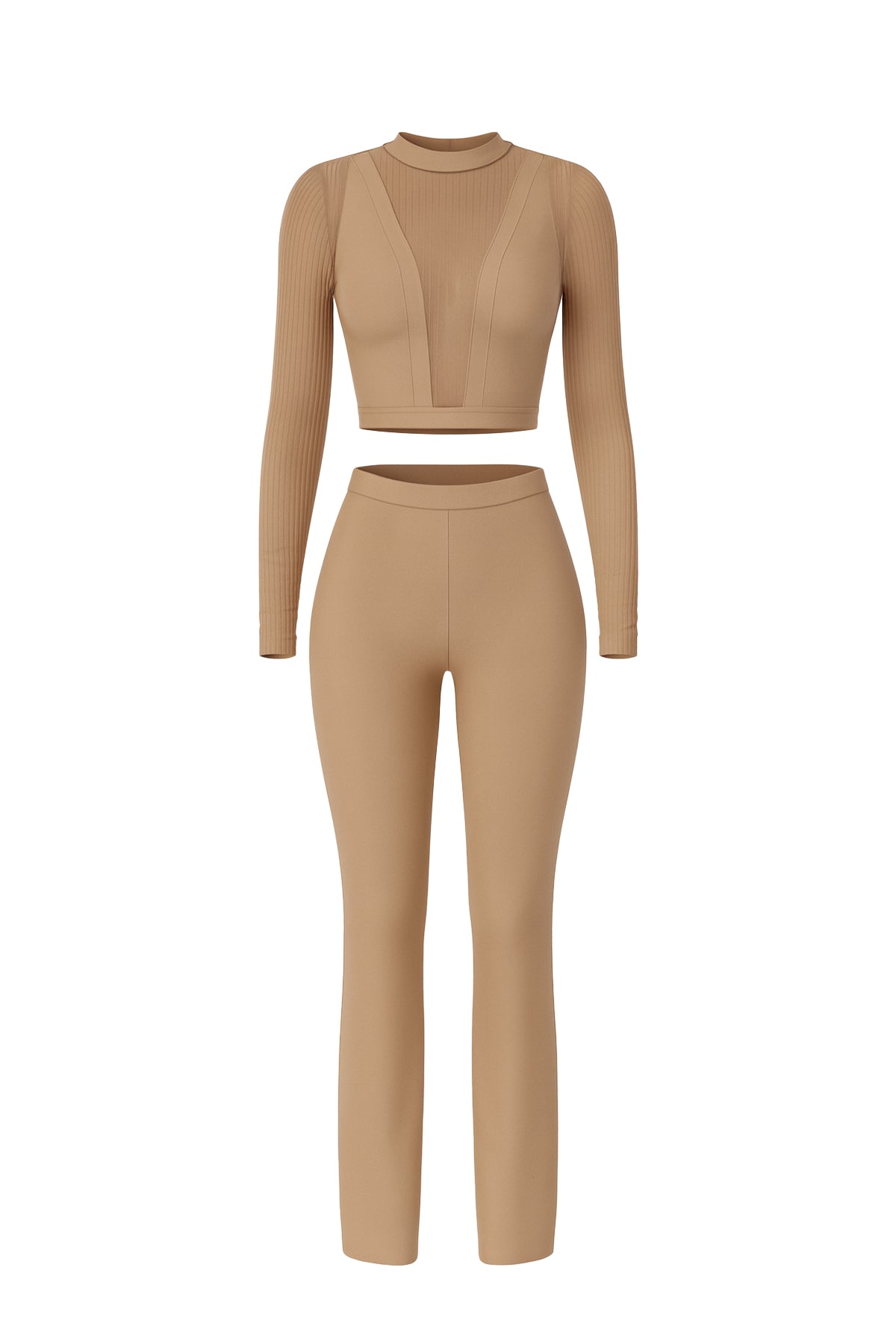 Bandage Sheer Long Sleeve Top and Pants Set