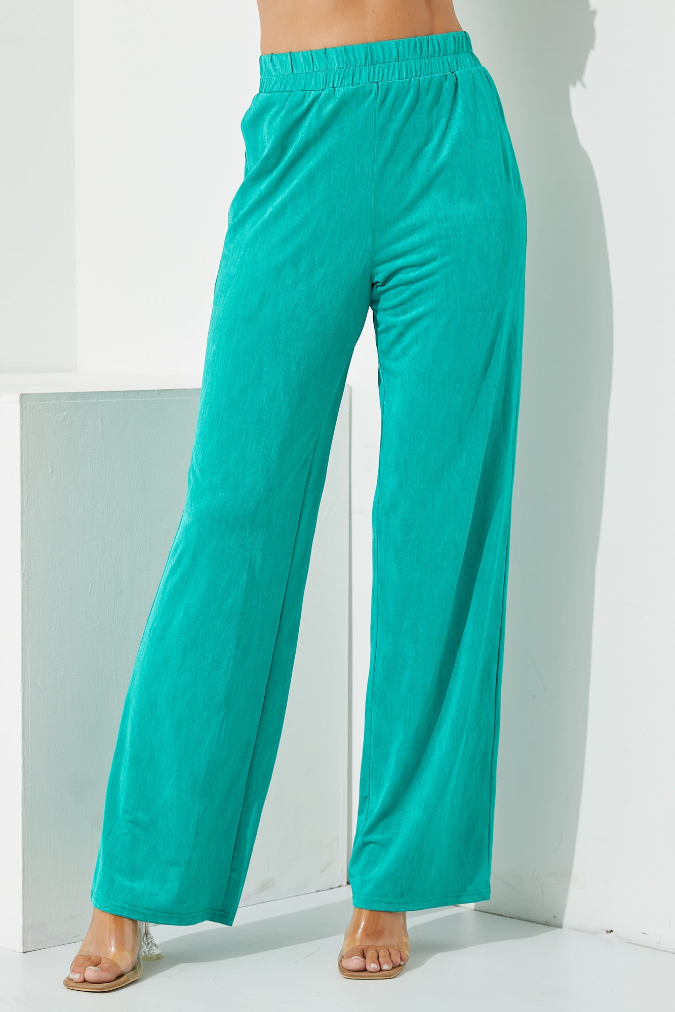 Knit Button Down Shirt and Pants Set