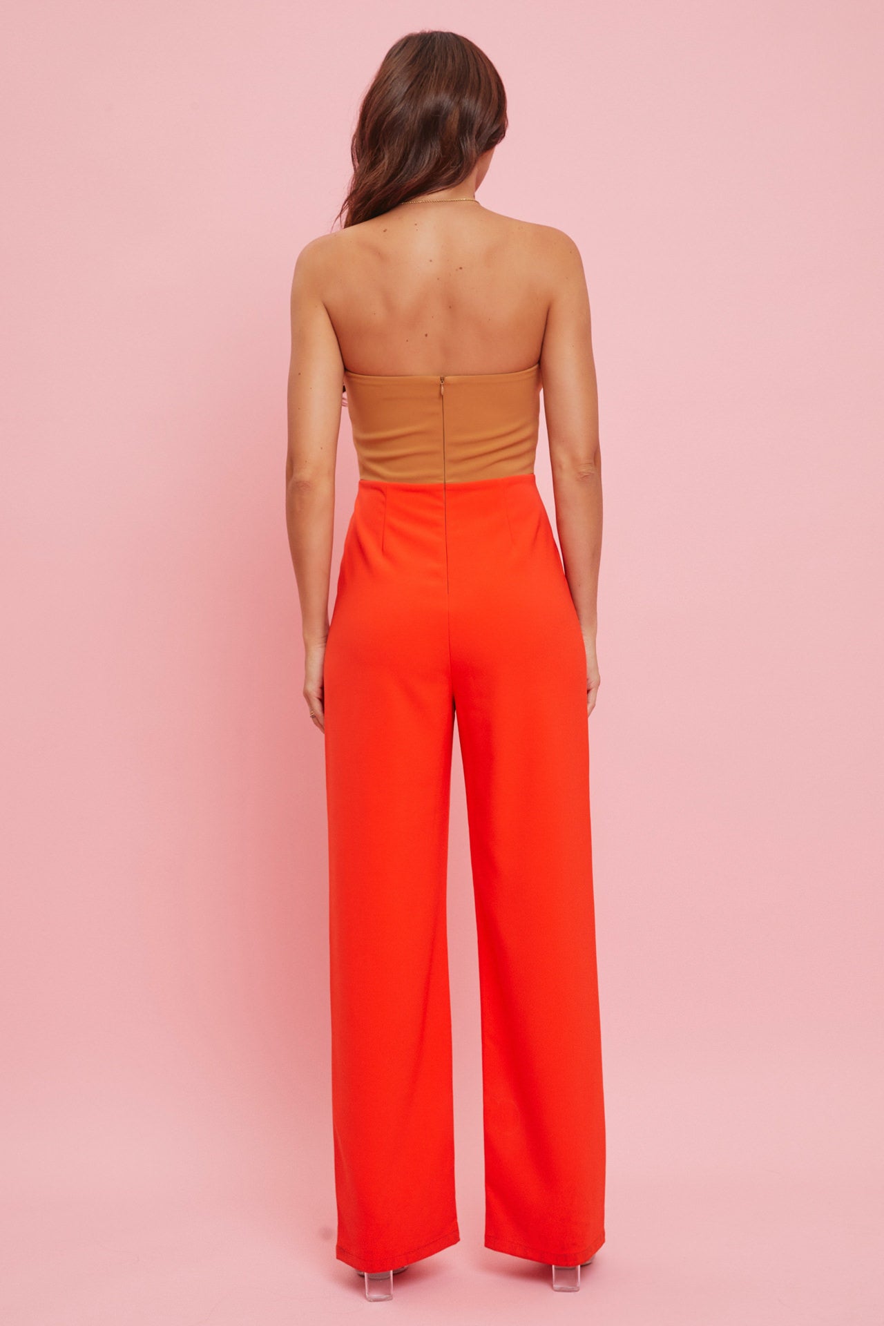 Color Block Tube Jumpsuit