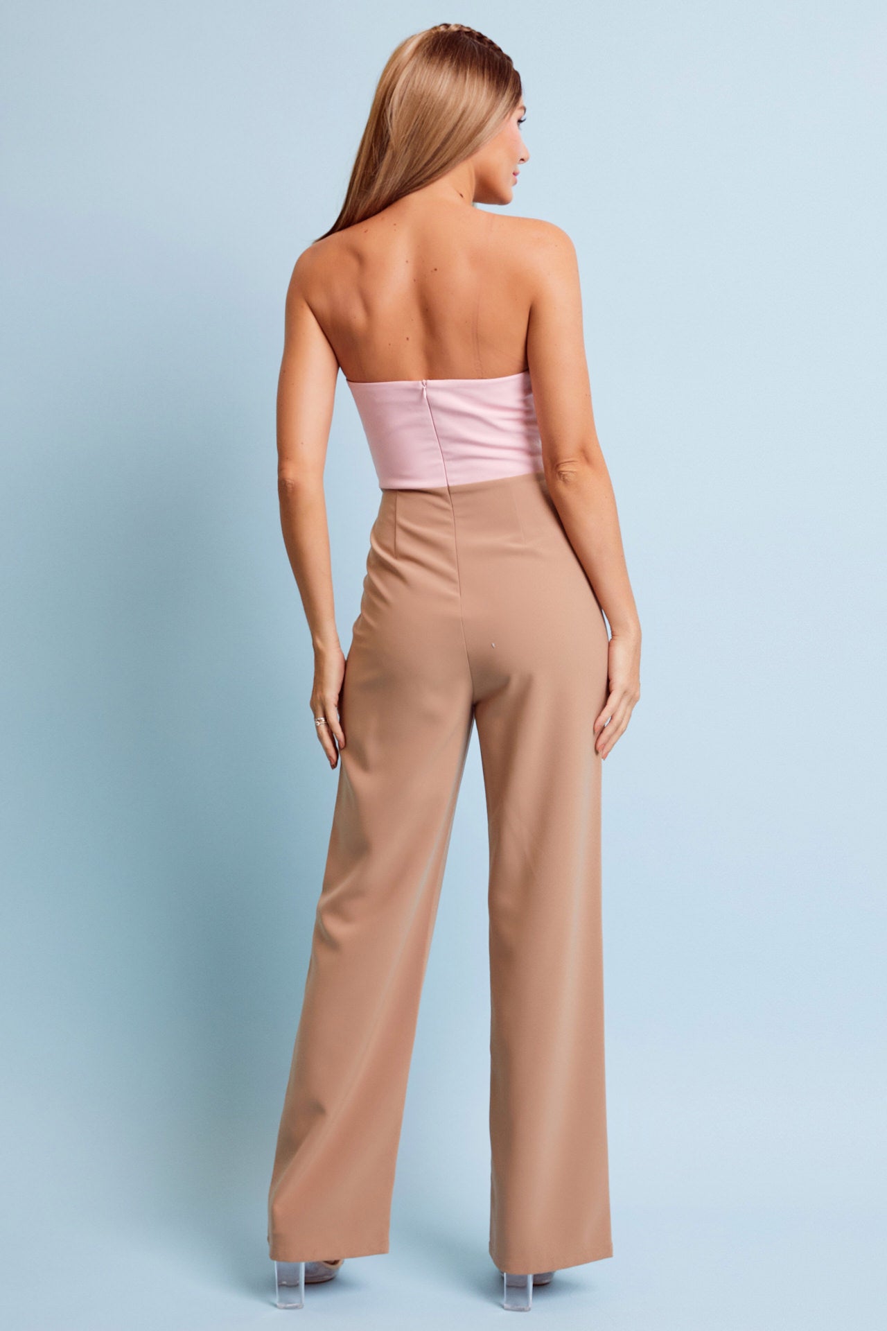 Color Block Tube Jumpsuit