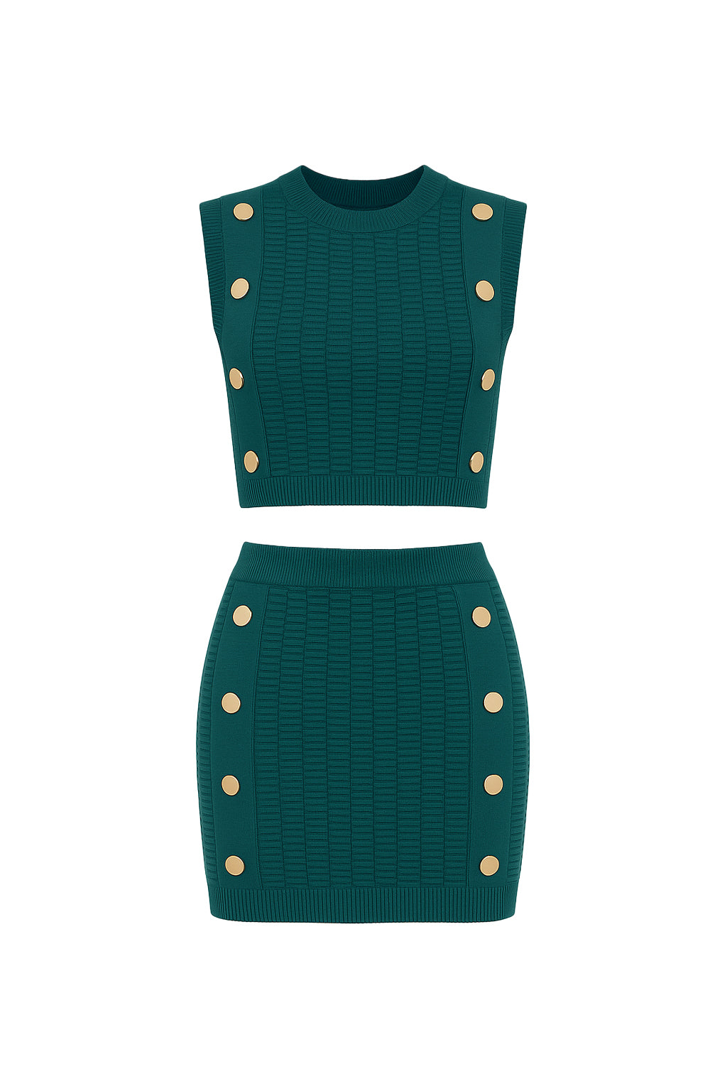 Knit Sleeveless Top and Mini Skirt Set