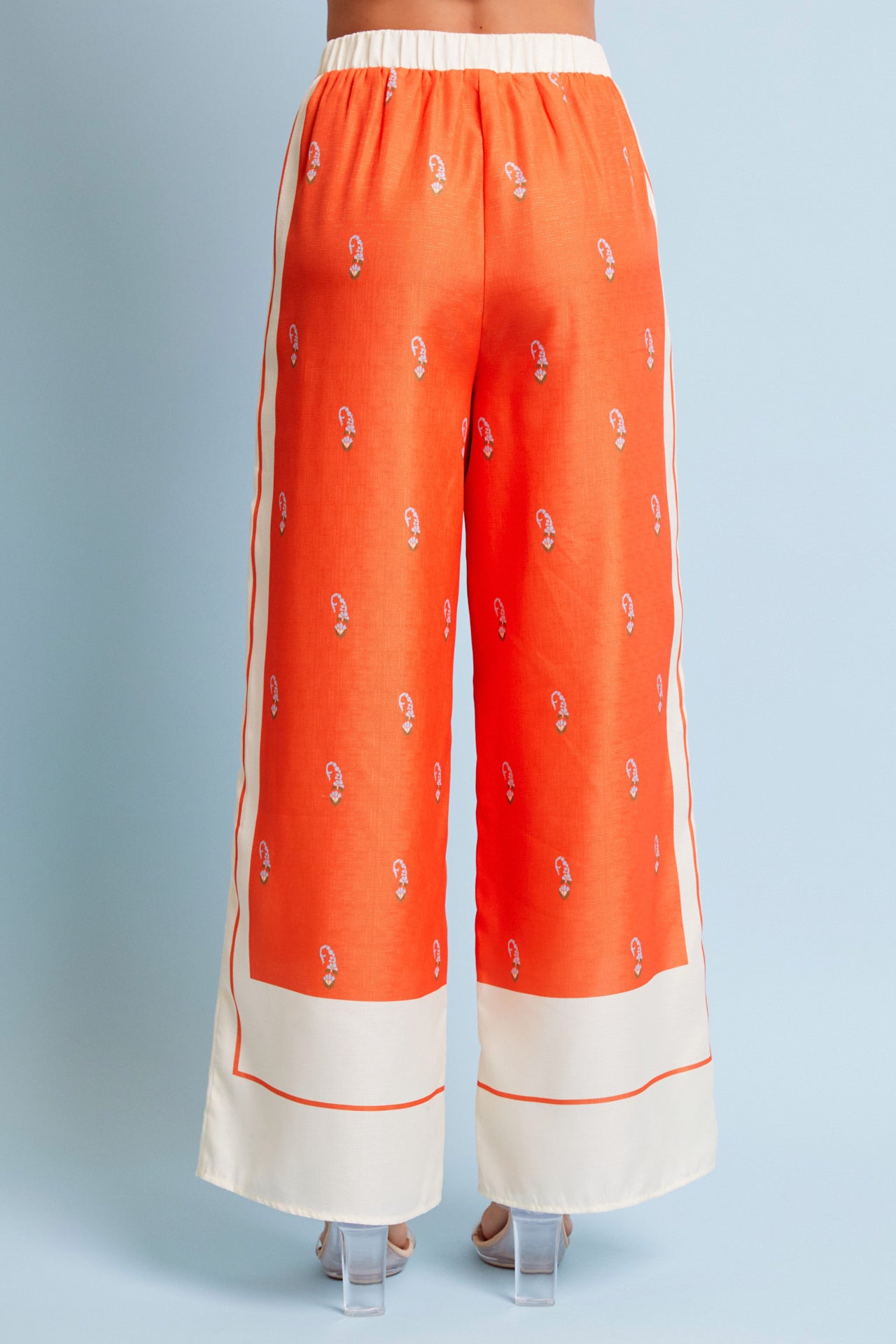 Woven Border Print Shirt and Pants Set
