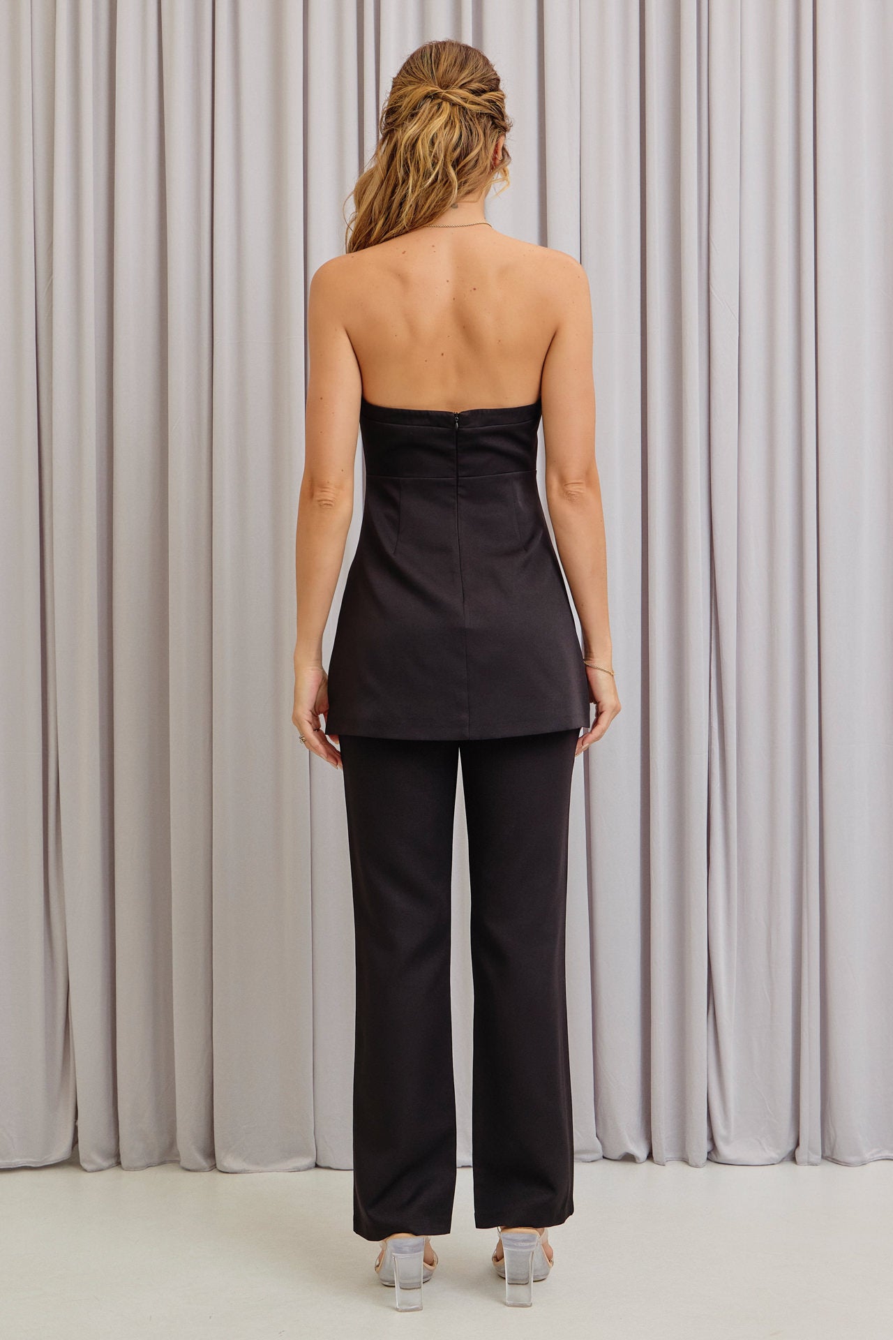 Woven Sweetheart Top and Pants Set
