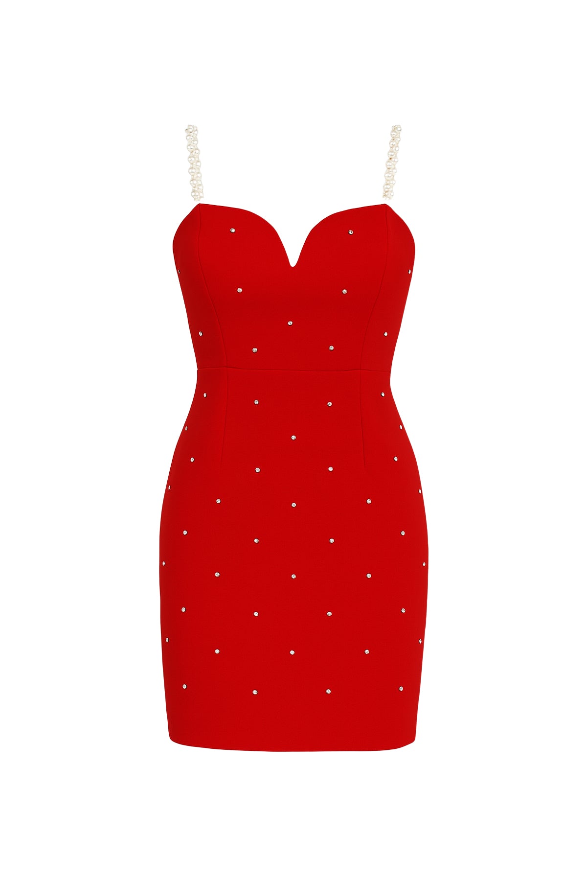 Woven Crystal Embellished Mini Dress