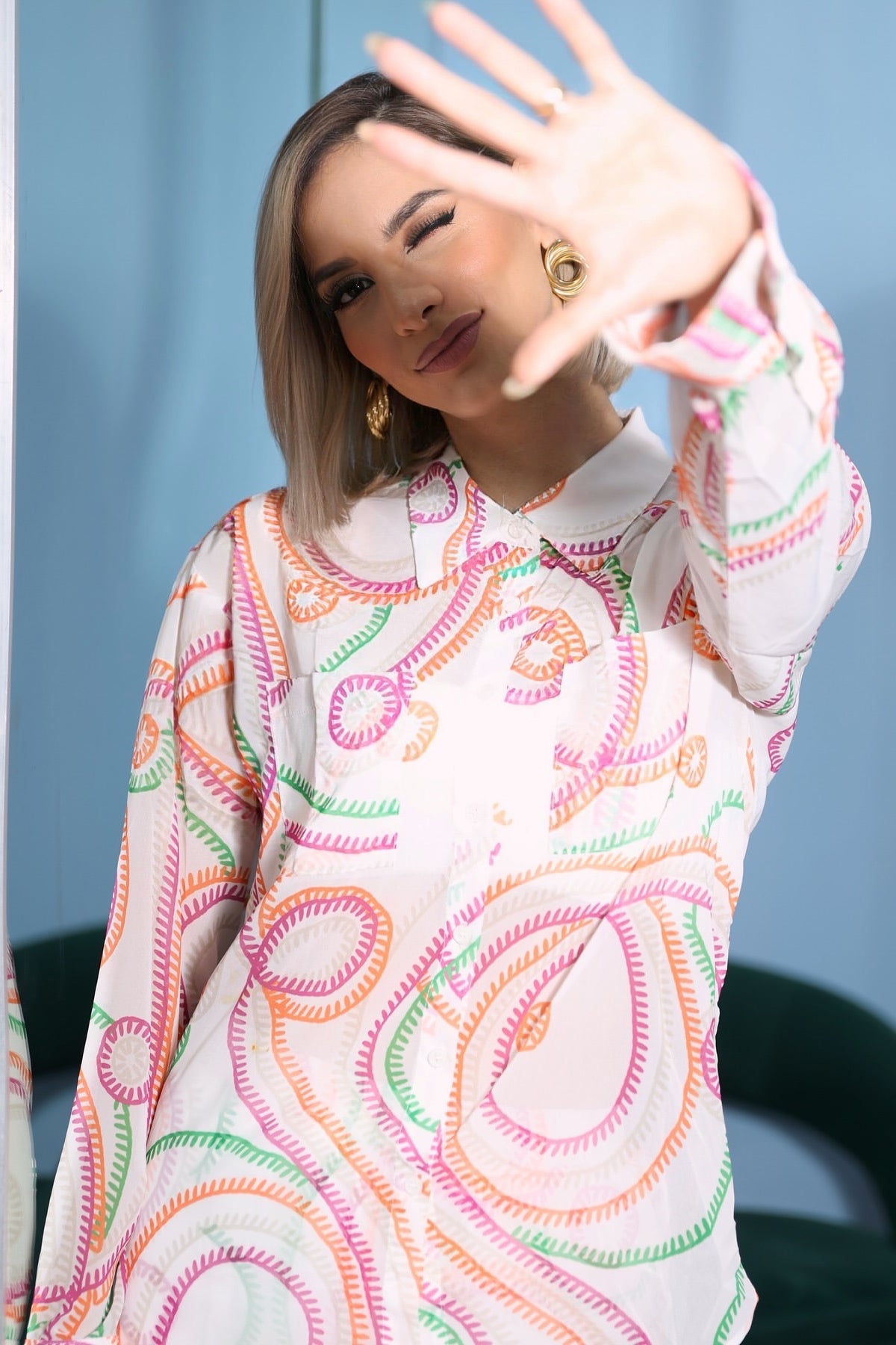Bound To You Printed Shirt & Pants Set