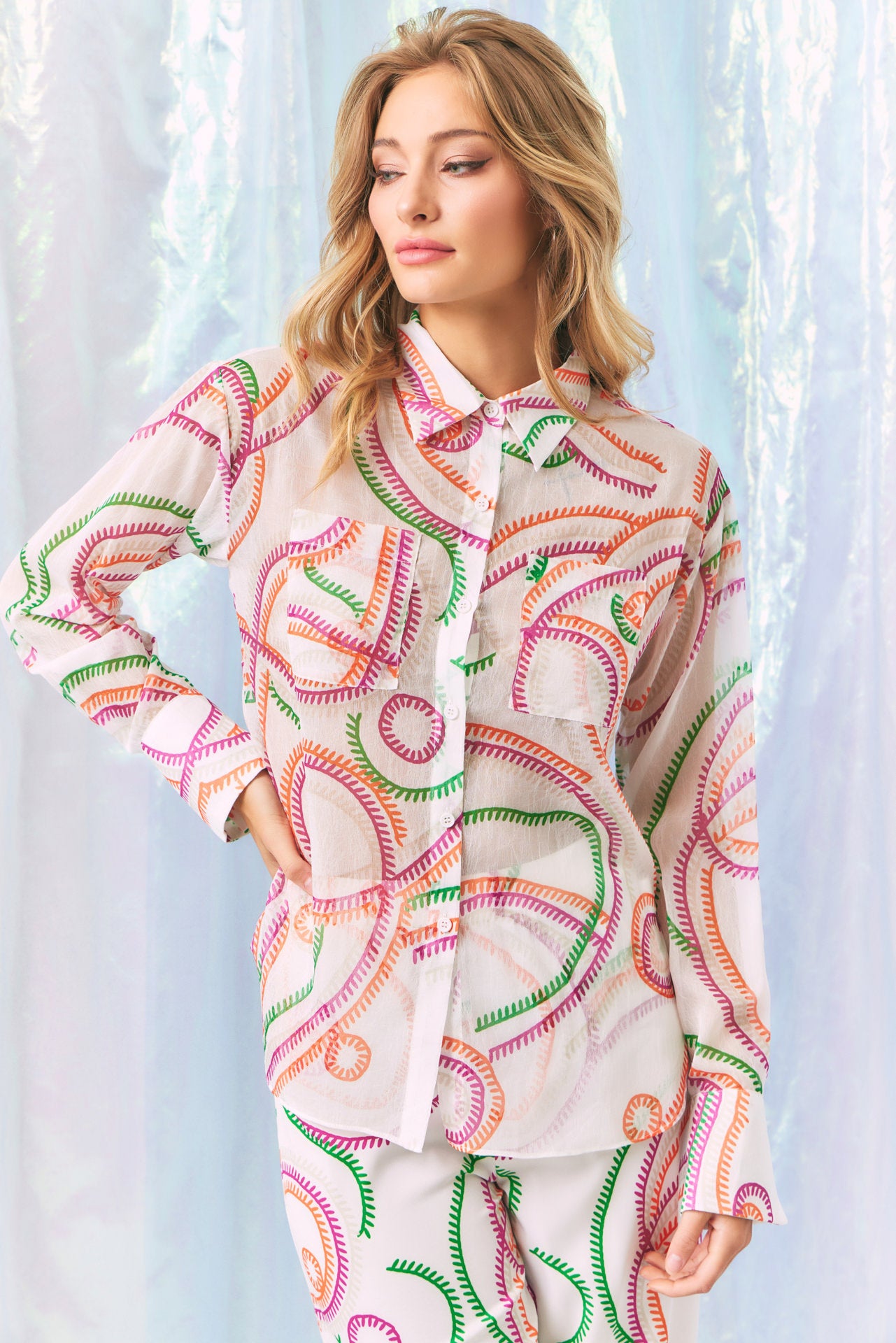 Bound To You Printed Shirt & Pants Set