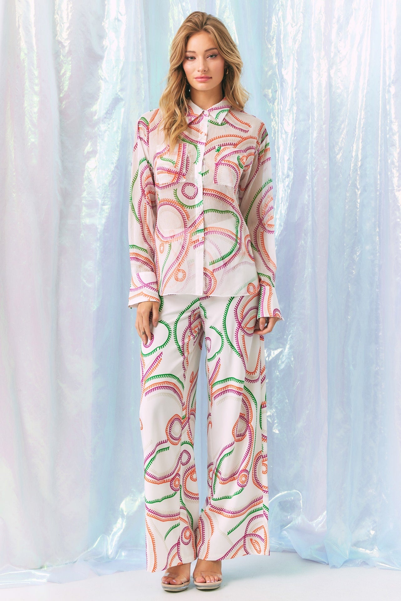 Bound To You Printed Shirt & Pants Set