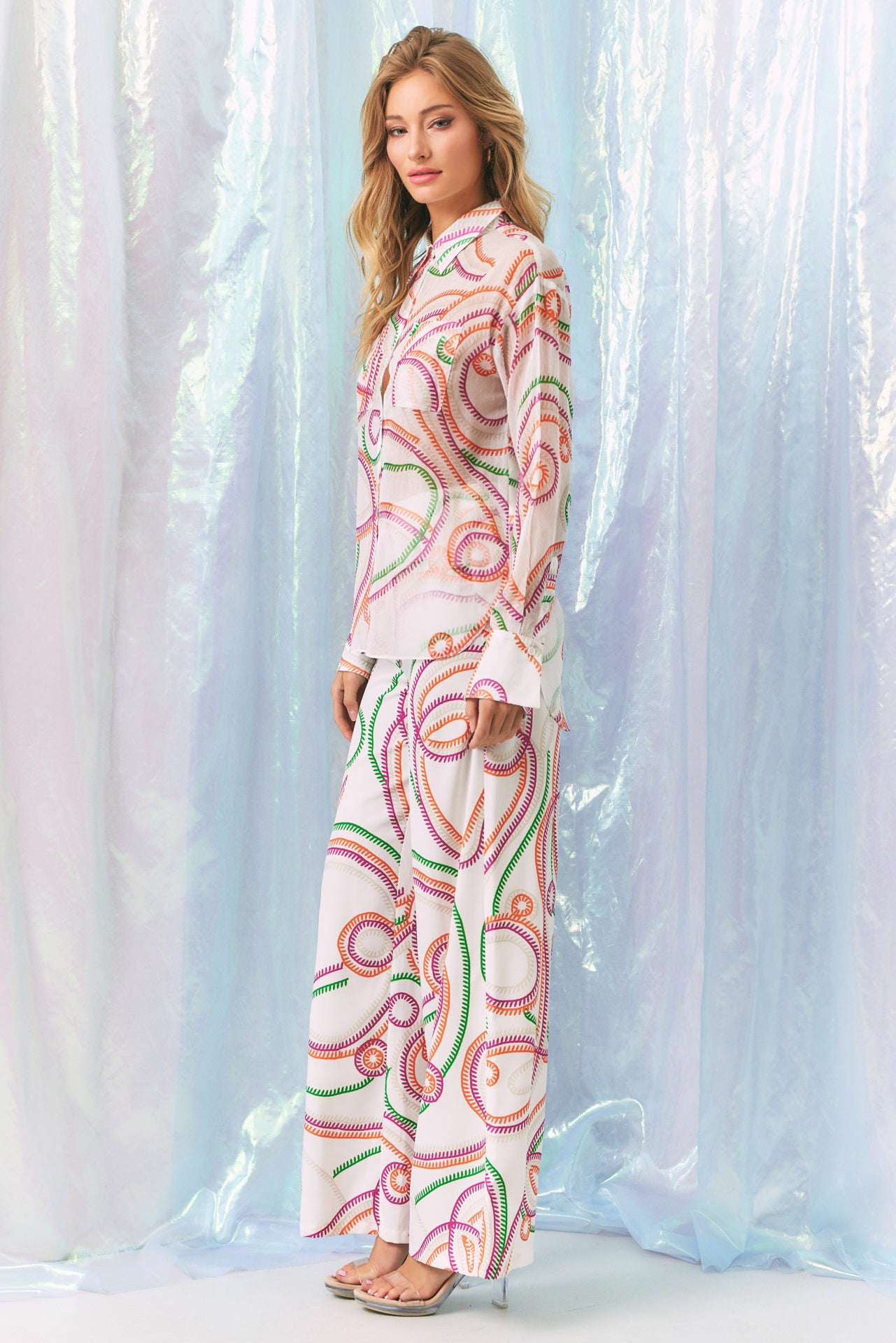 Bound To You Printed Shirt & Pants Set
