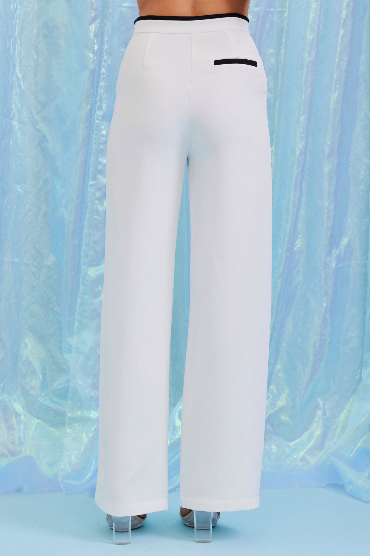 Woven Vest & Pants Set With Contrast Detail