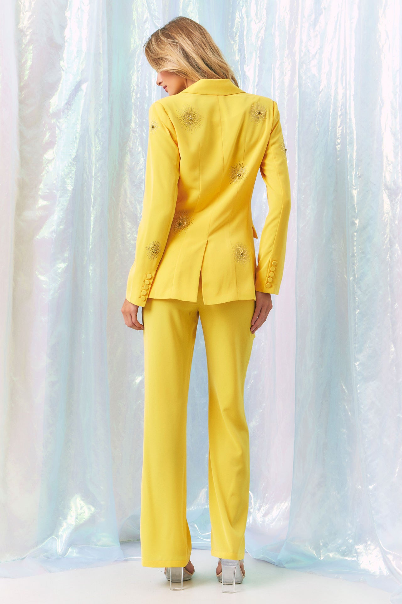 Time To Shine Embellished Blazer & Pants Set