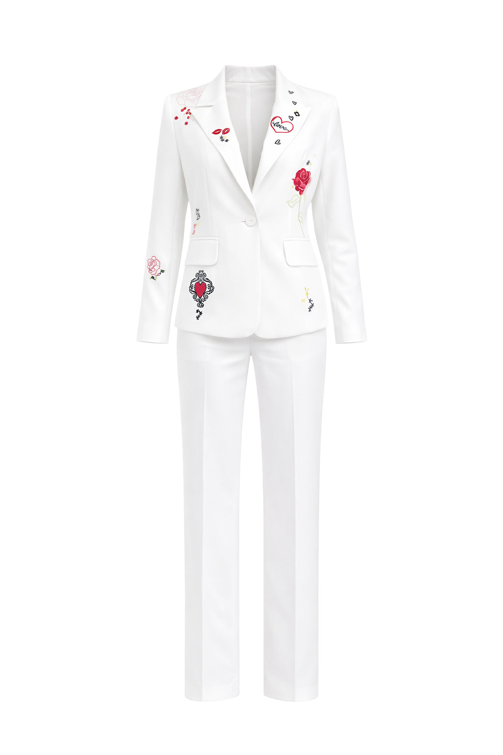 Power Pairing Woven Embroidered Suit Set