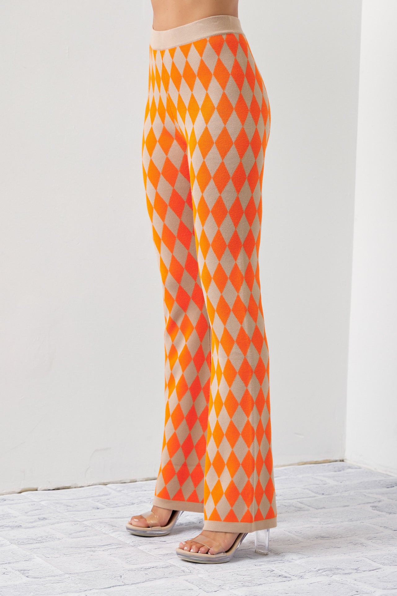 Influencer Look Diamond Knit Cardigan, Top, and Pants Set