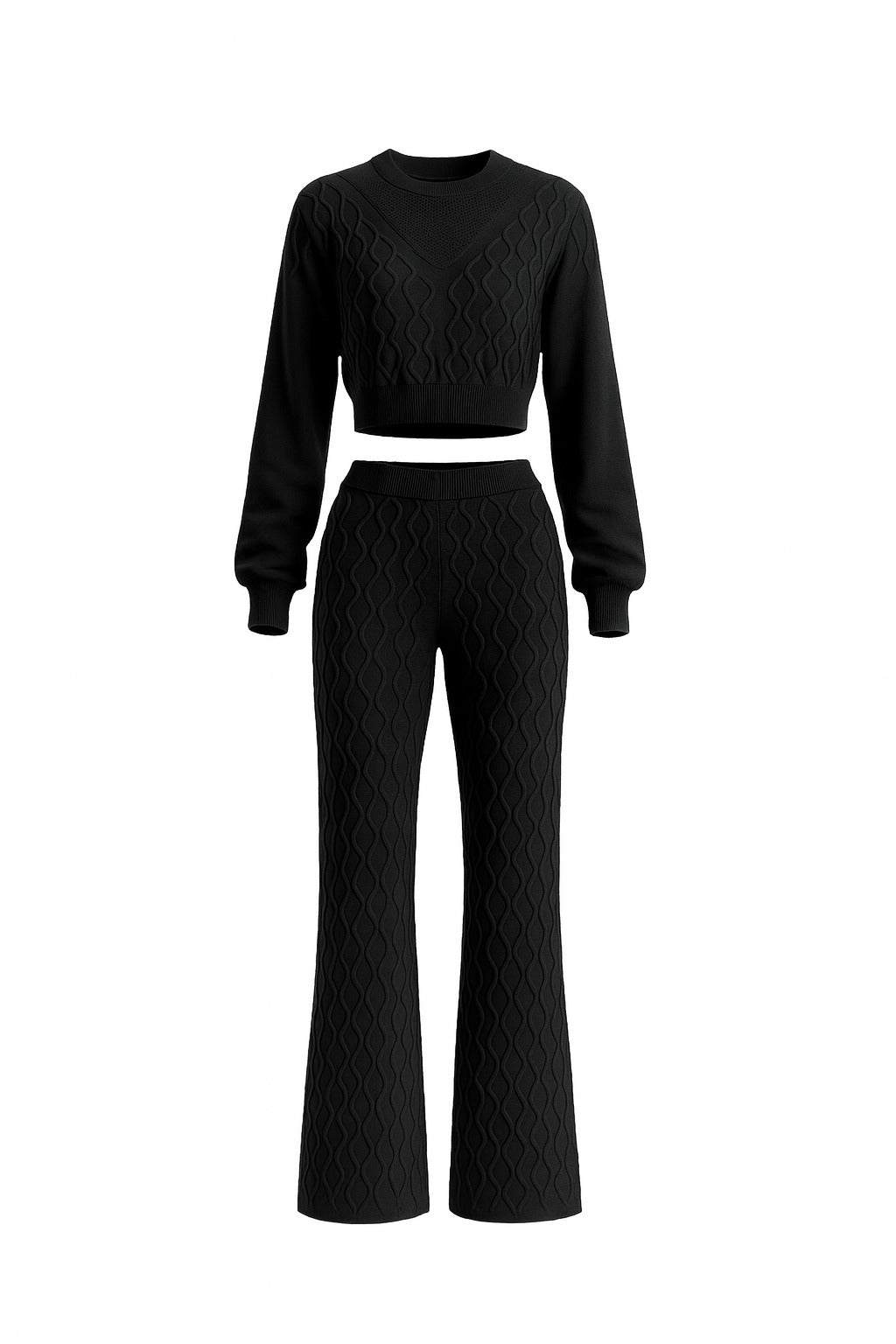 Nadine Cable Knit Top and Pants Set