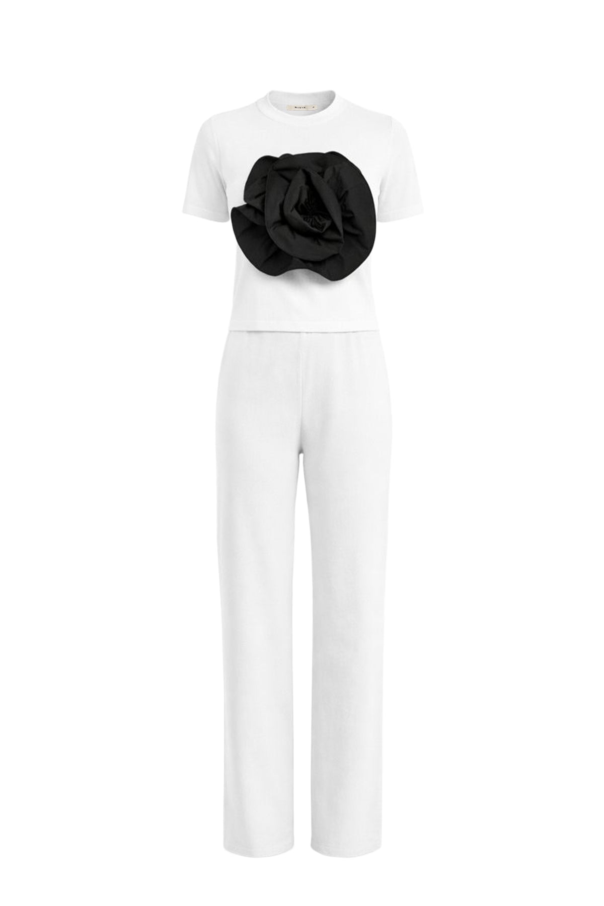 Rosette Dream Short Sleeve Top & Pants Set Duo