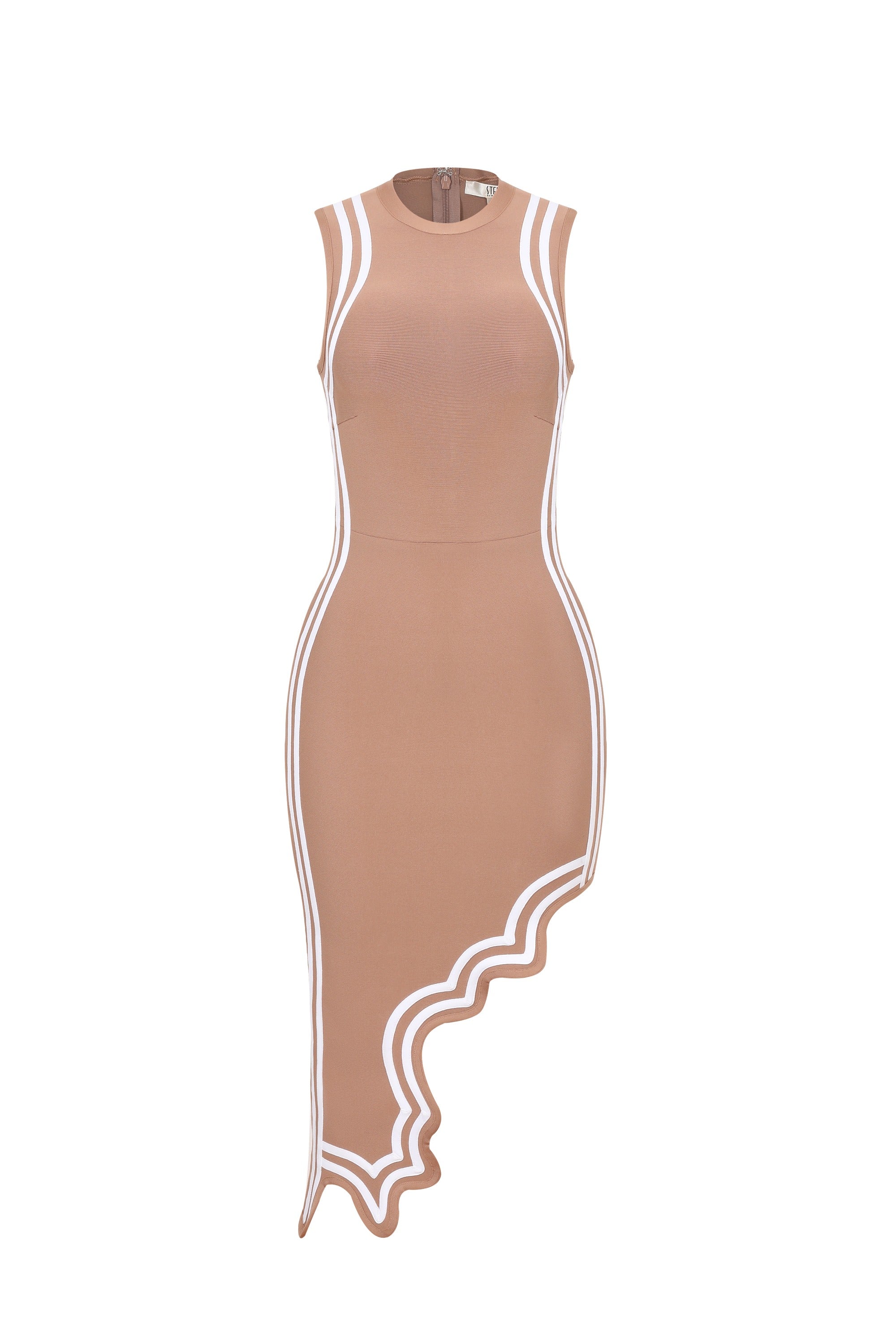 Asymmetrical Elegance Bandage Dress