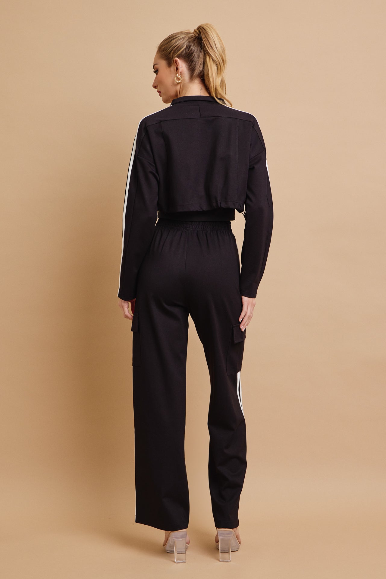 Closer And Closer Knit Jacket And Track Pants Set