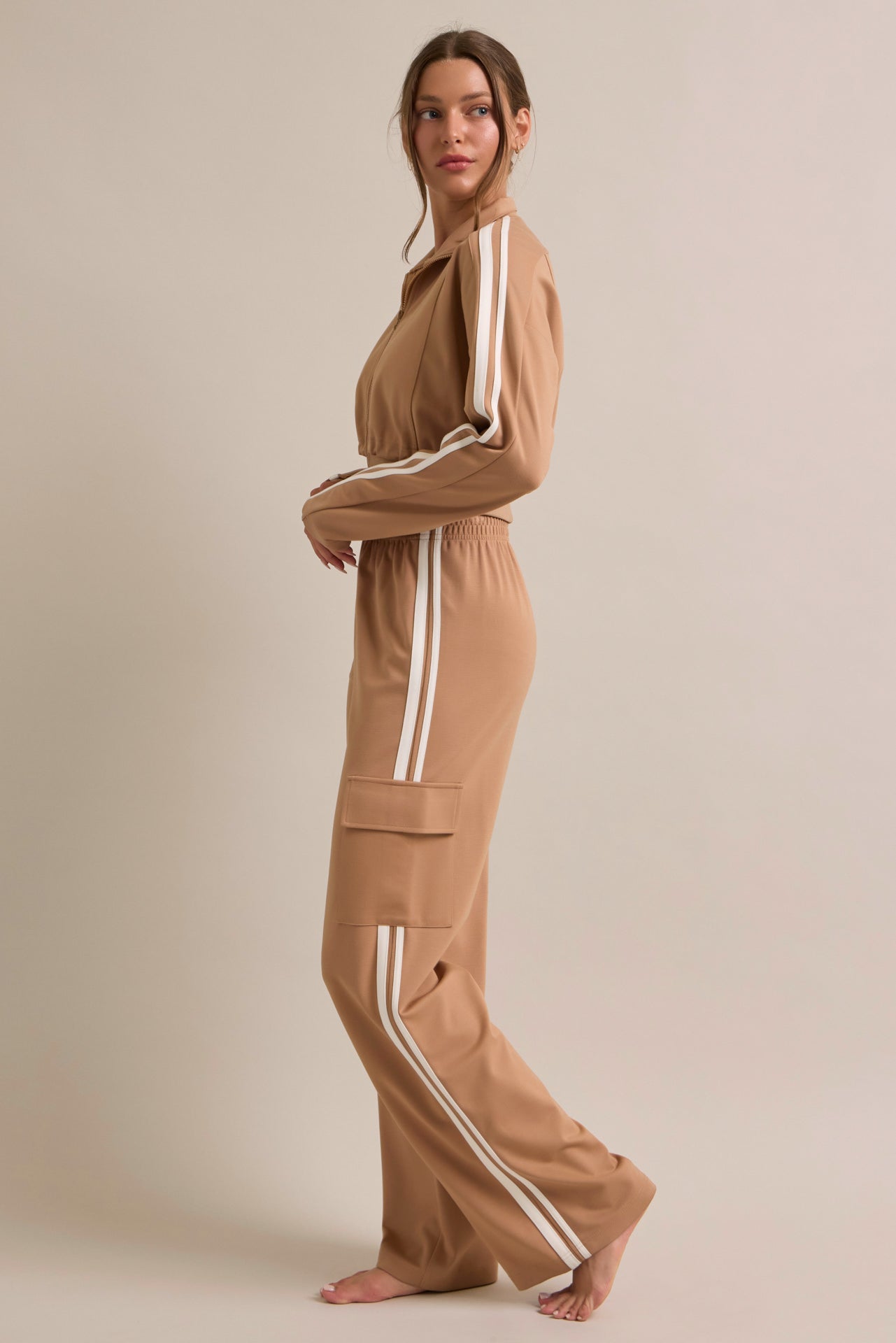 Closer And Closer Knit Jacket And Track Pants Set