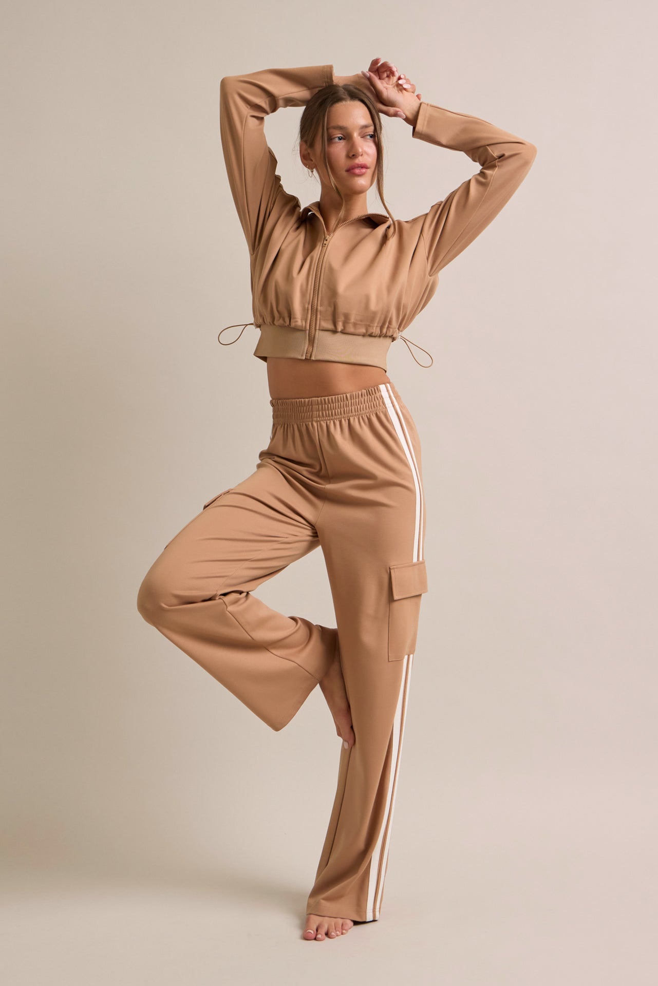 Closer And Closer Knit Jacket And Track Pants Set