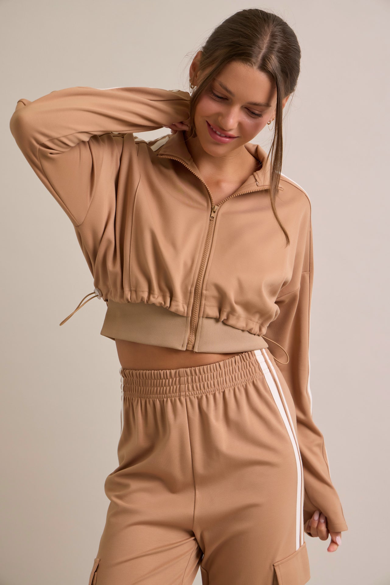 Closer And Closer Knit Jacket And Track Pants Set