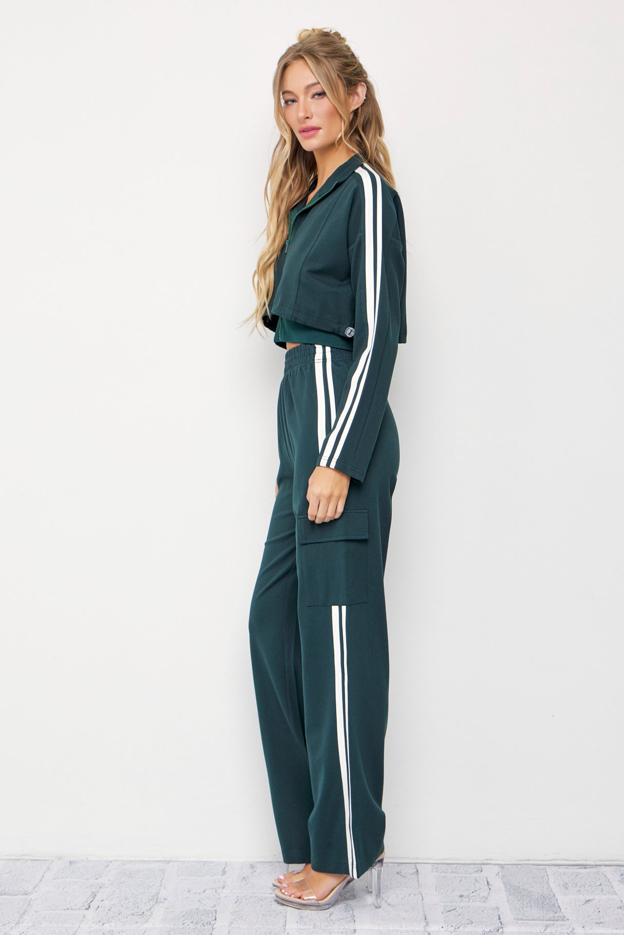 Closer And Closer Knit Jacket And Track Pants Set