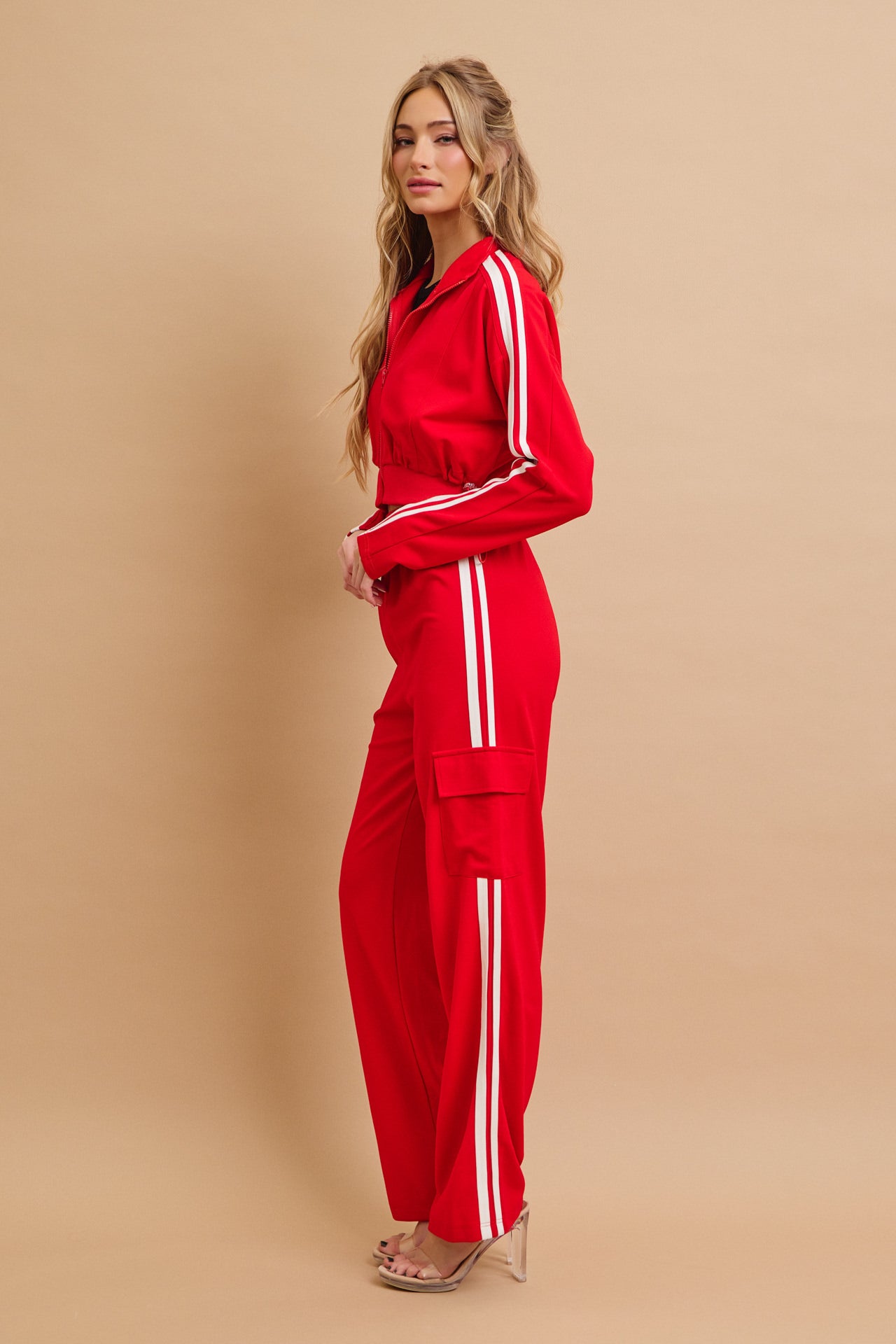 Closer And Closer Knit Jacket And Track Pants Set