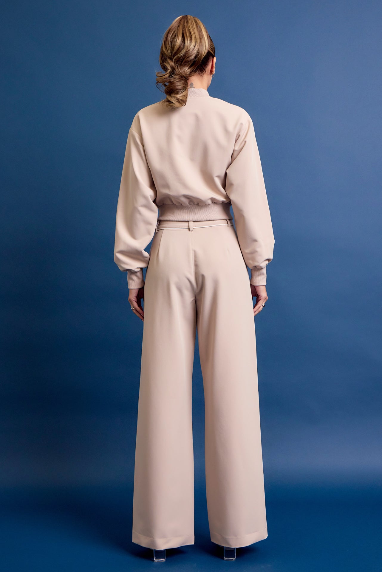 Places To Be Woven Bomber Jacket And Pants Set