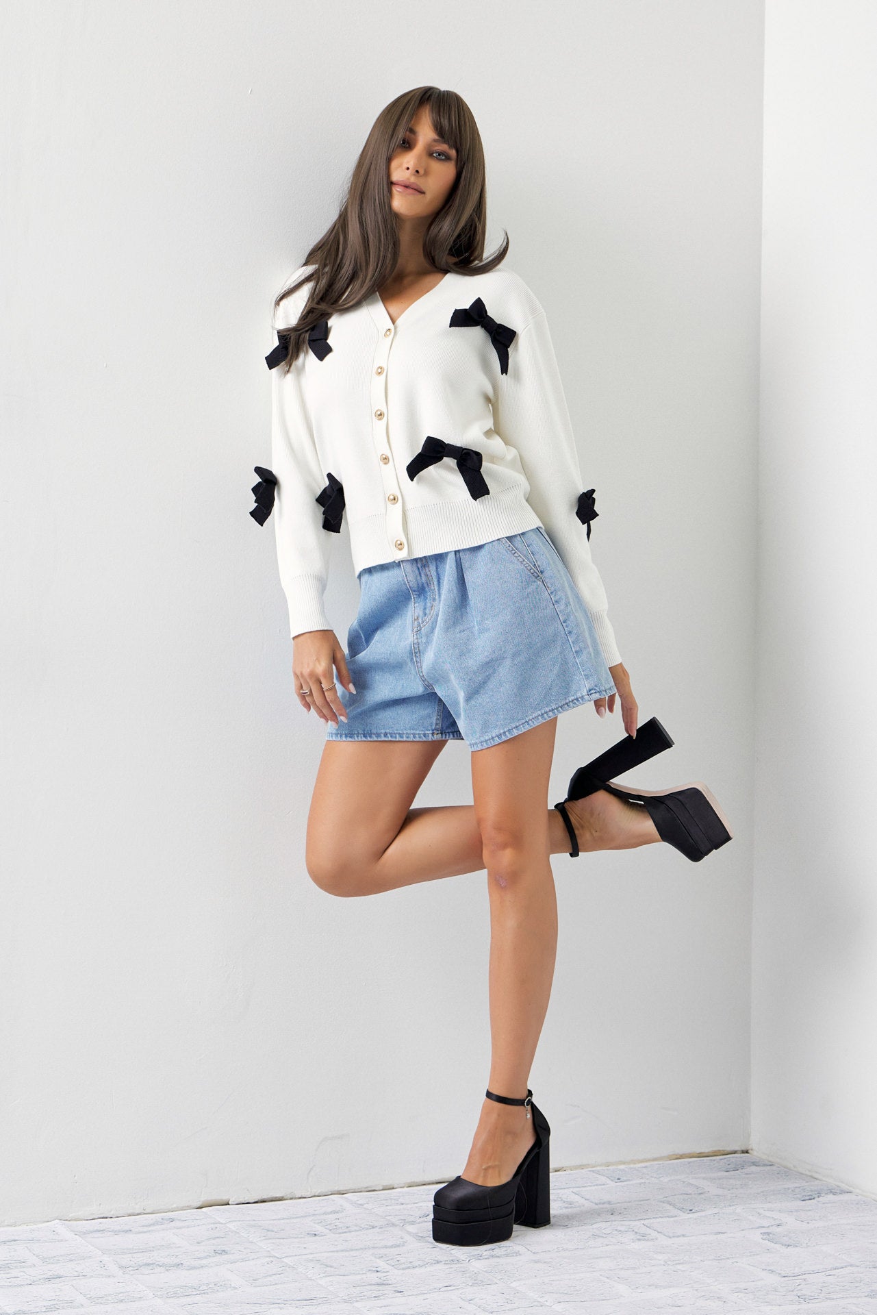 Forever Young Cardigan with Bows