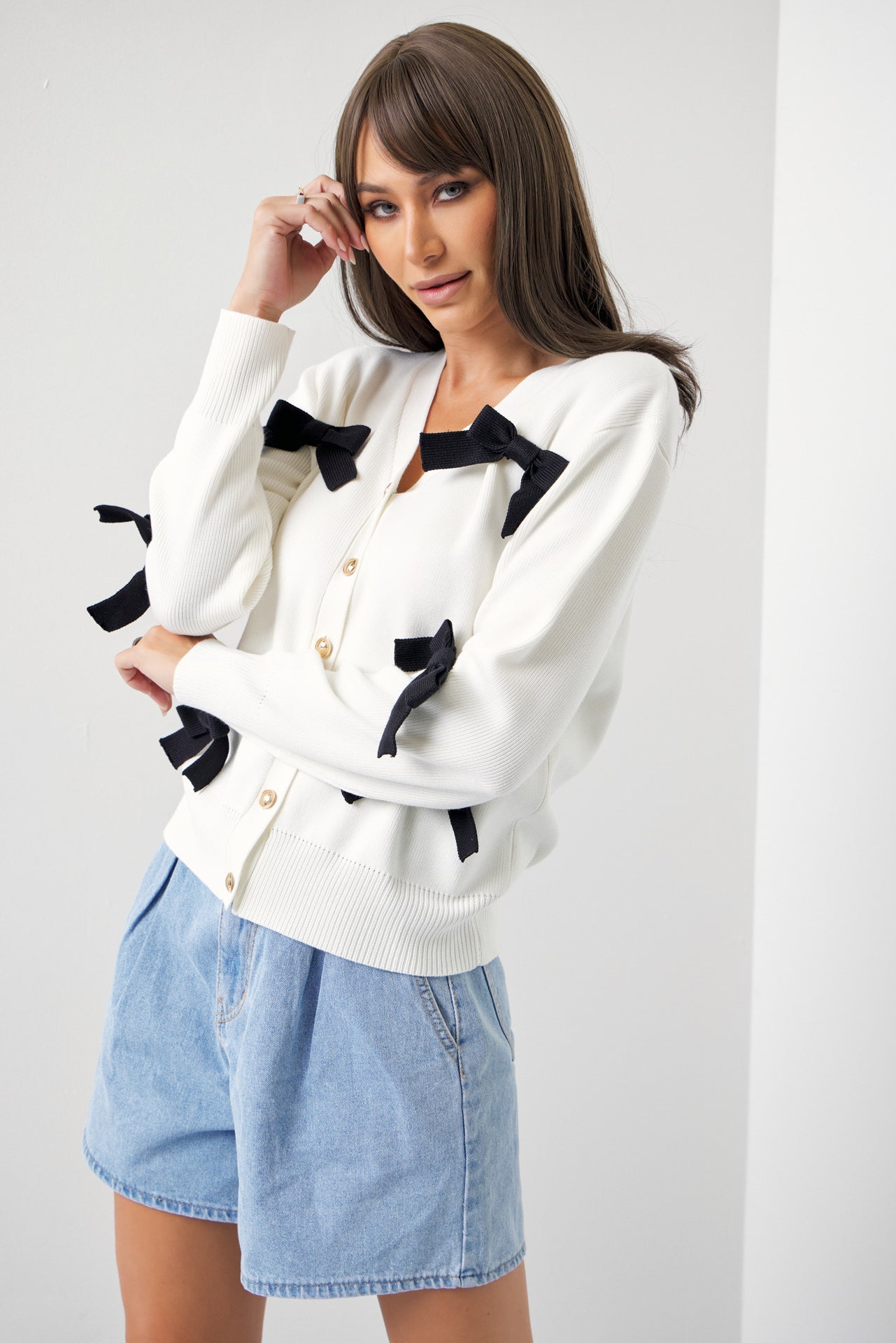 Forever Young Cardigan with Bows