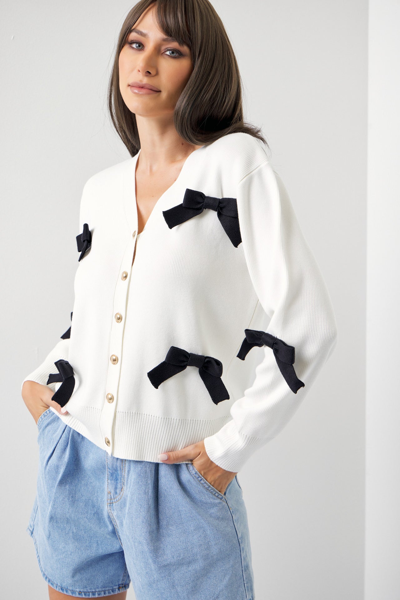 Forever Young Cardigan with Bows