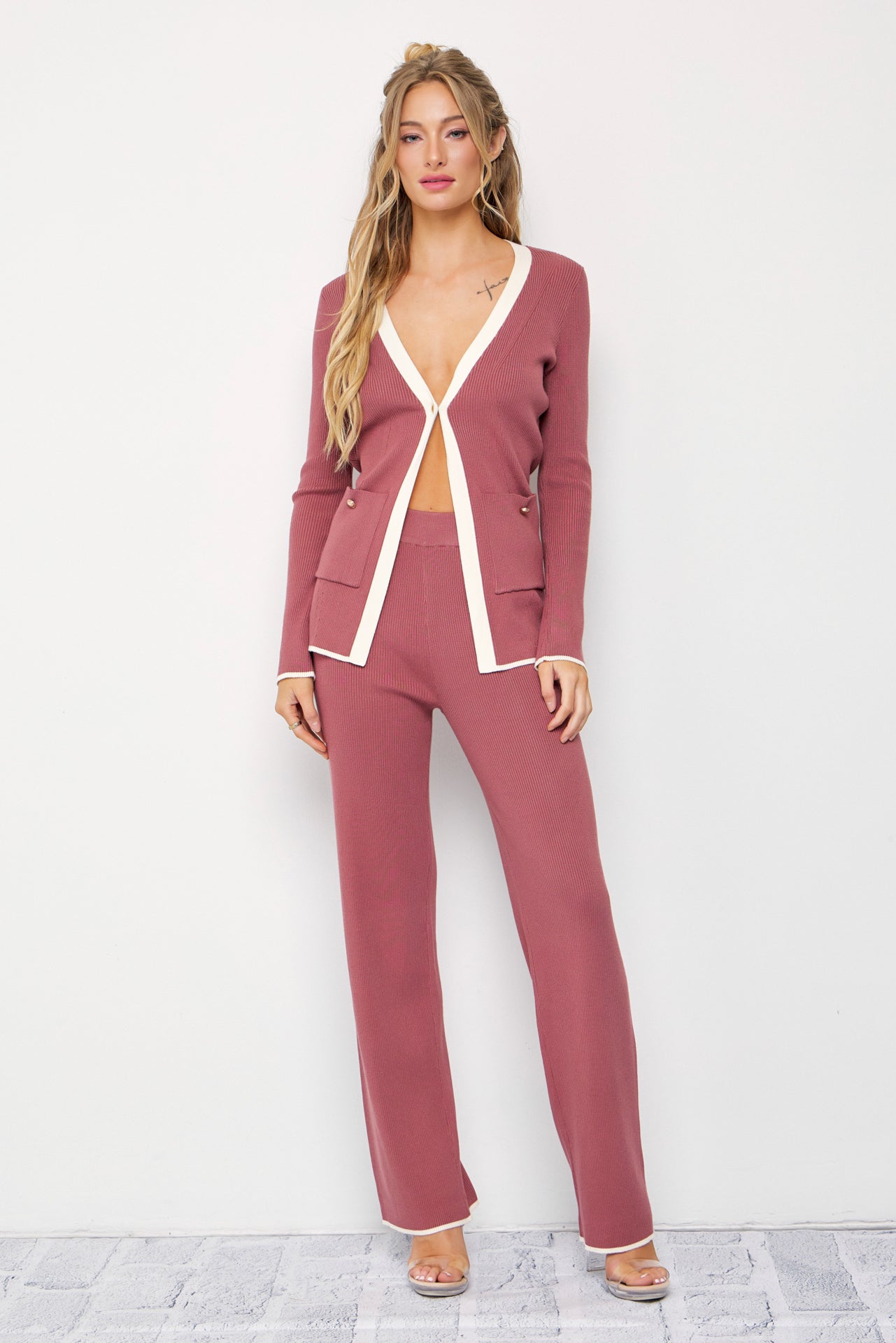 Callie Knit Cardigan and Pants Set