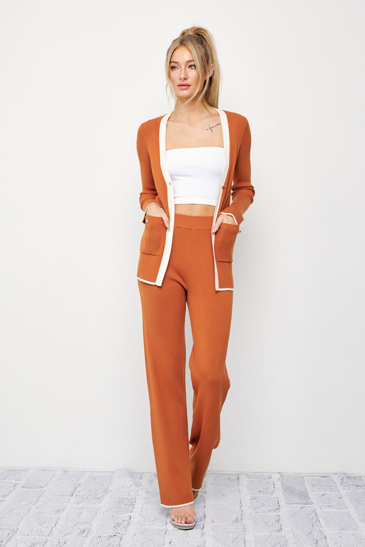 Callie Knit Cardigan and Pants Set