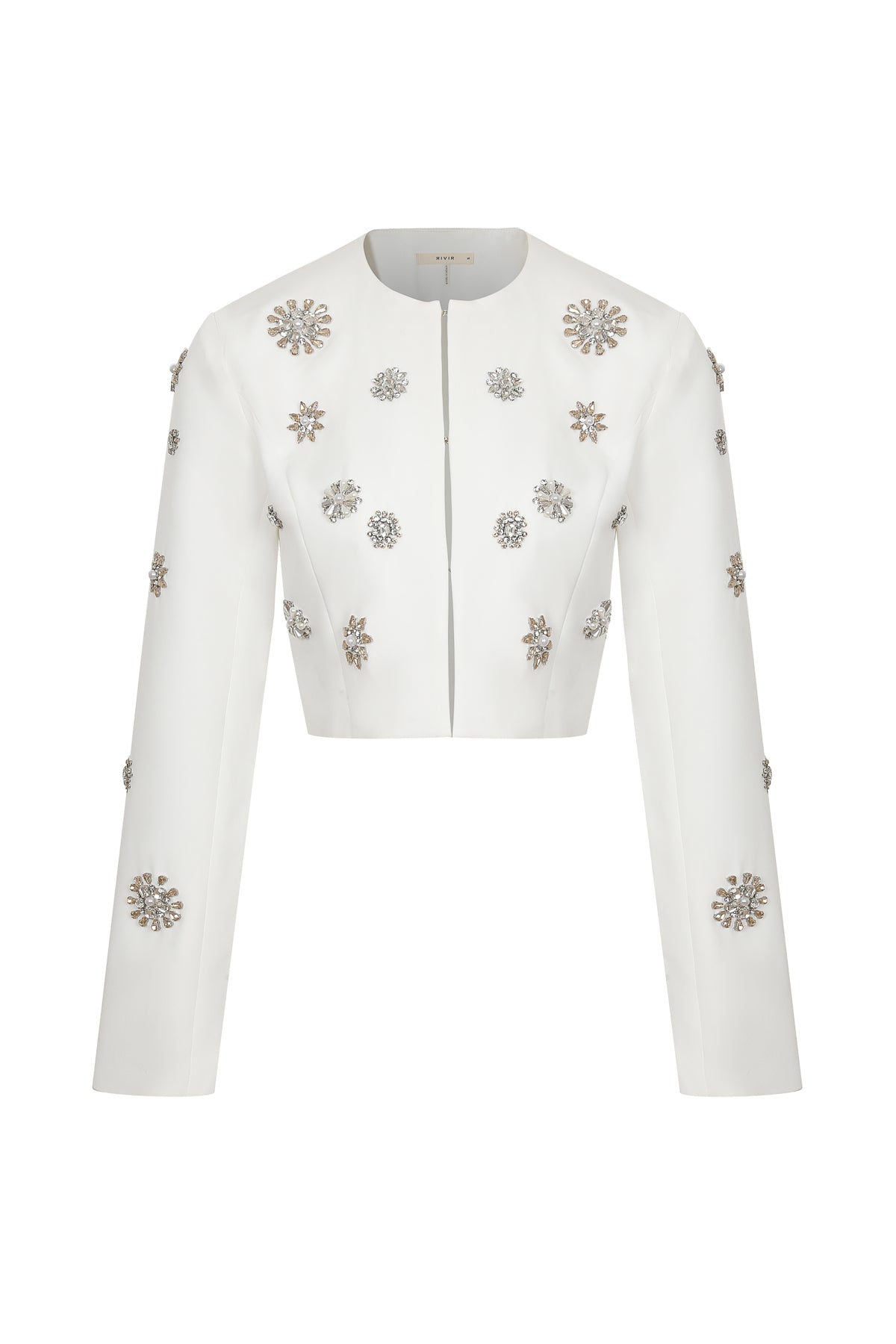 Guesting Woven Embellished Jacket and Flare Pants Set