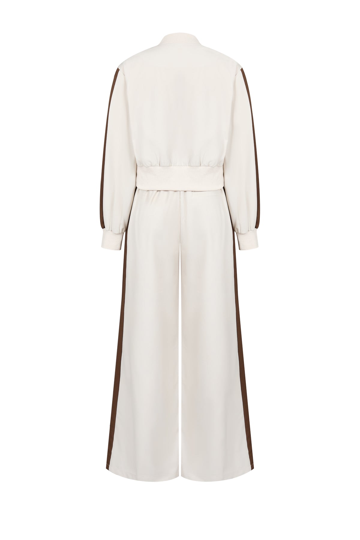 Clara Woven Jacket and Pants Set With Contrast Stripe