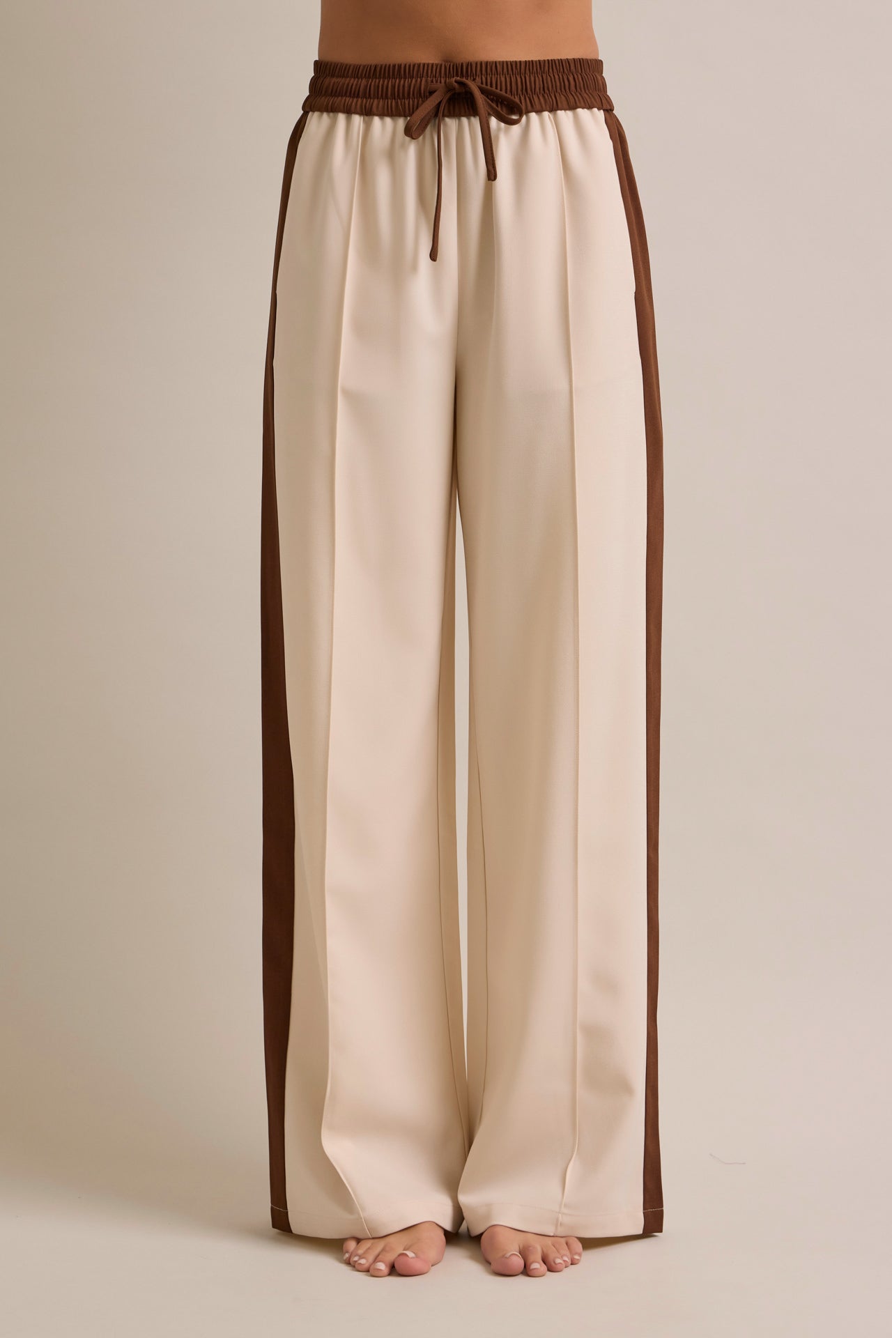 Clara Woven Jacket and Pants Set With Contrast Stripe