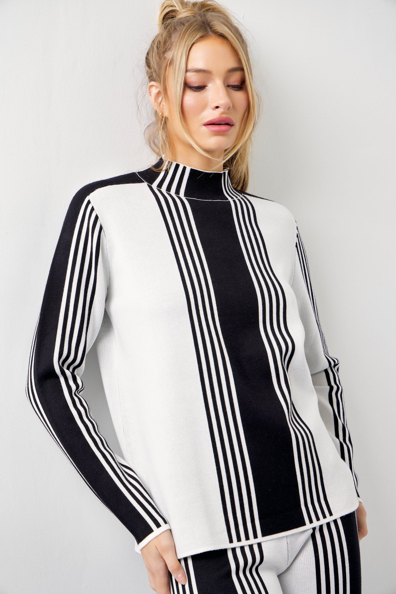 On Days Like These Knit Stripe Long Sleeve Top and Pants Set