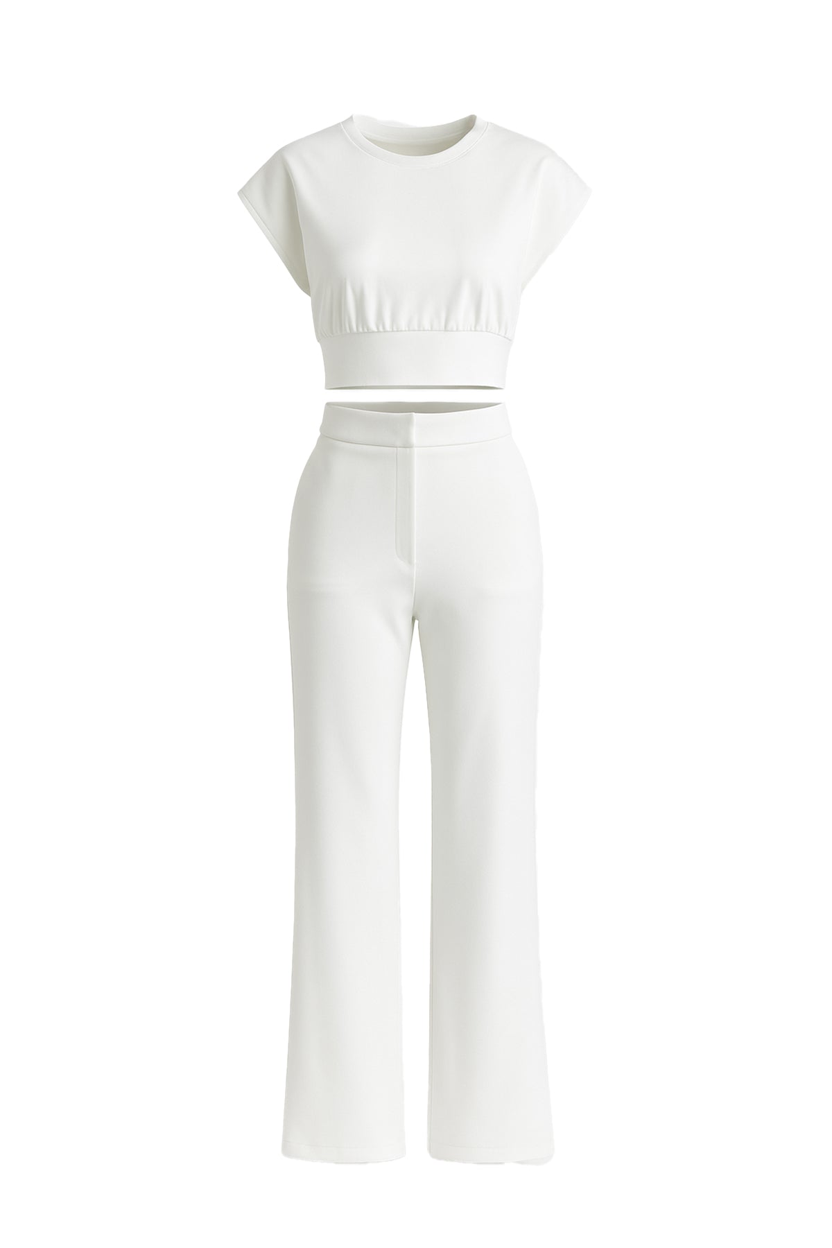 Journey Ahead Cropped Short Sleeve Top and Pants Set