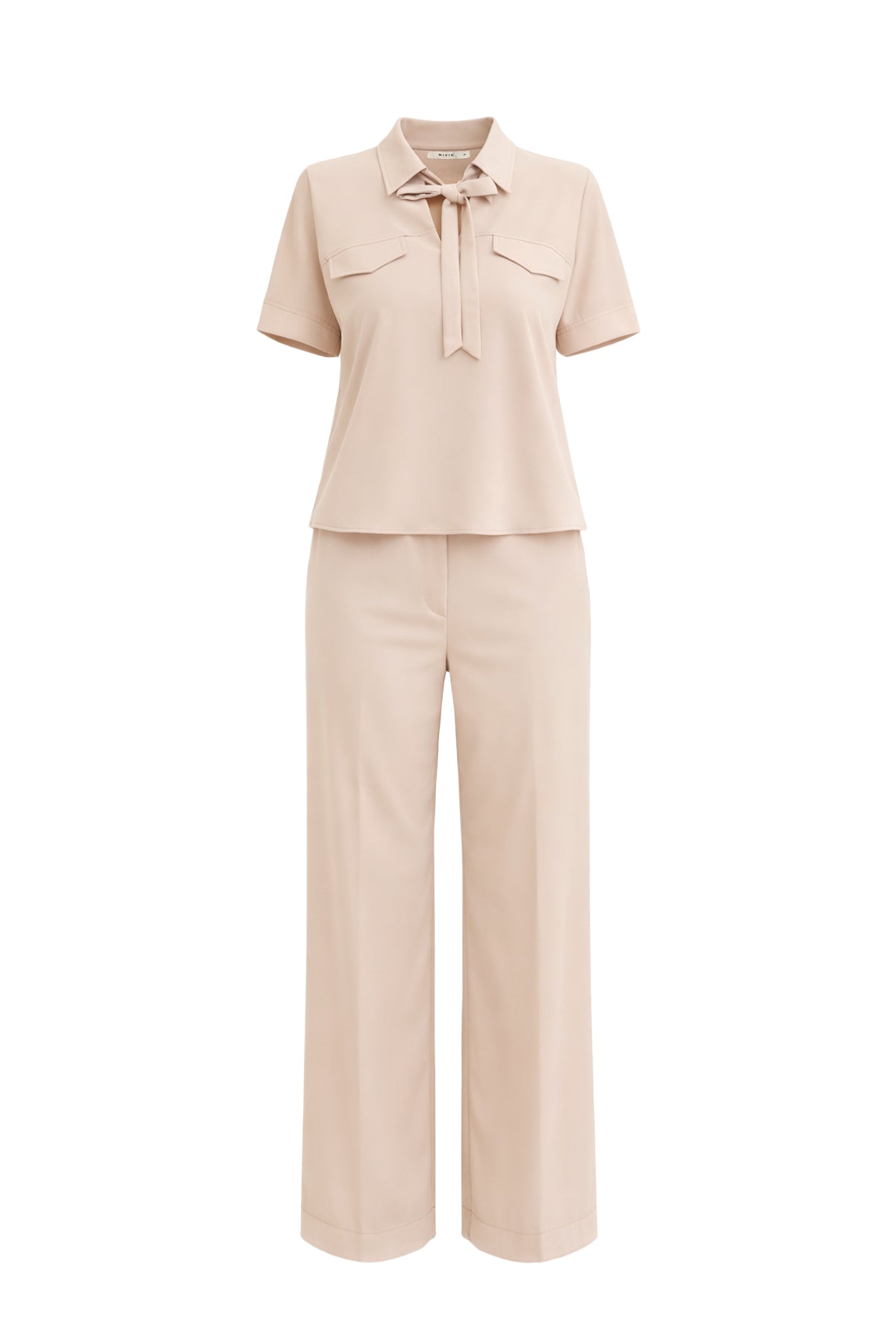 Working Nine to Five Woven Short Sleeve Dolman Top & Pants Set