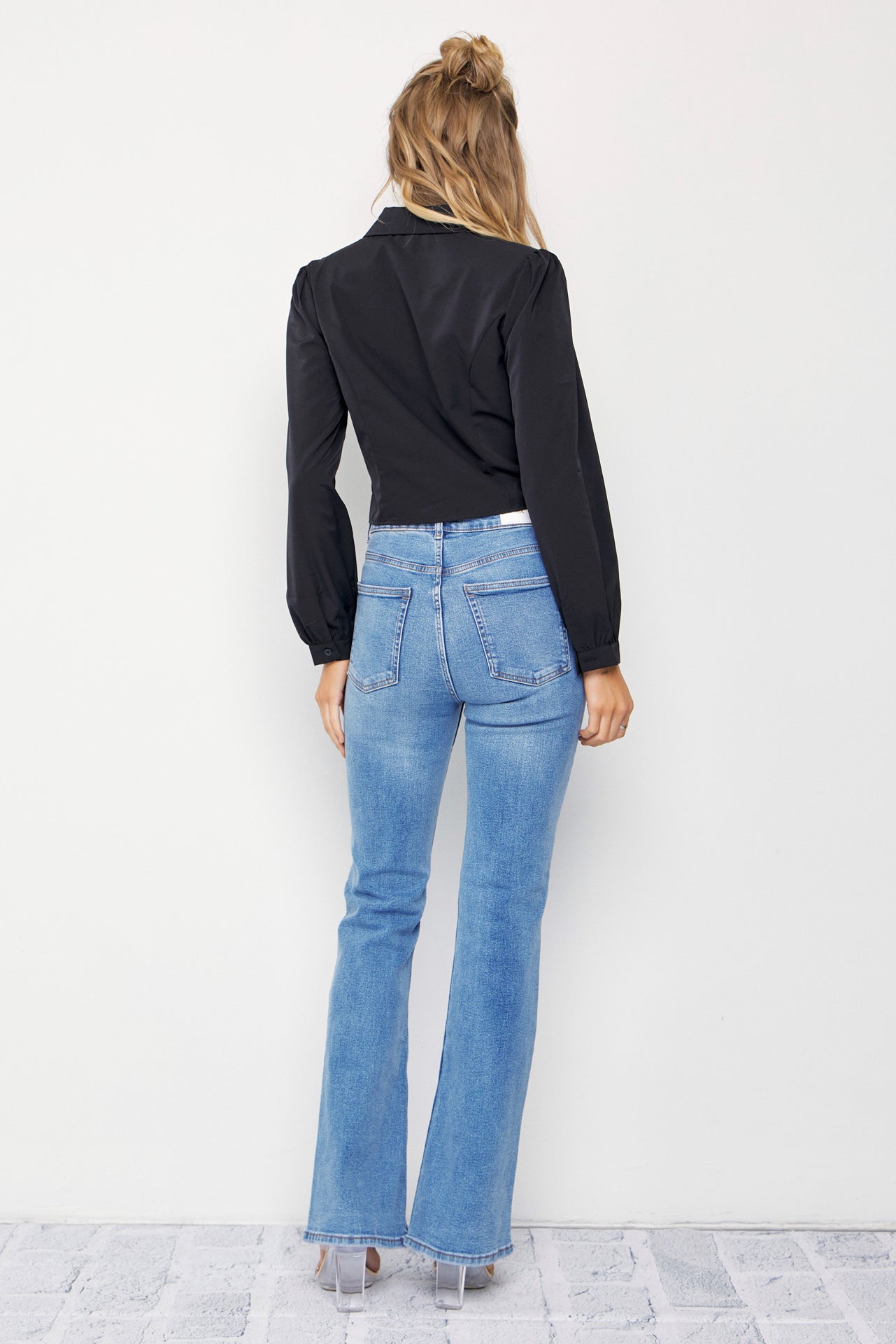 Puff & Shine Woven Embellished Long Sleeve Shirt