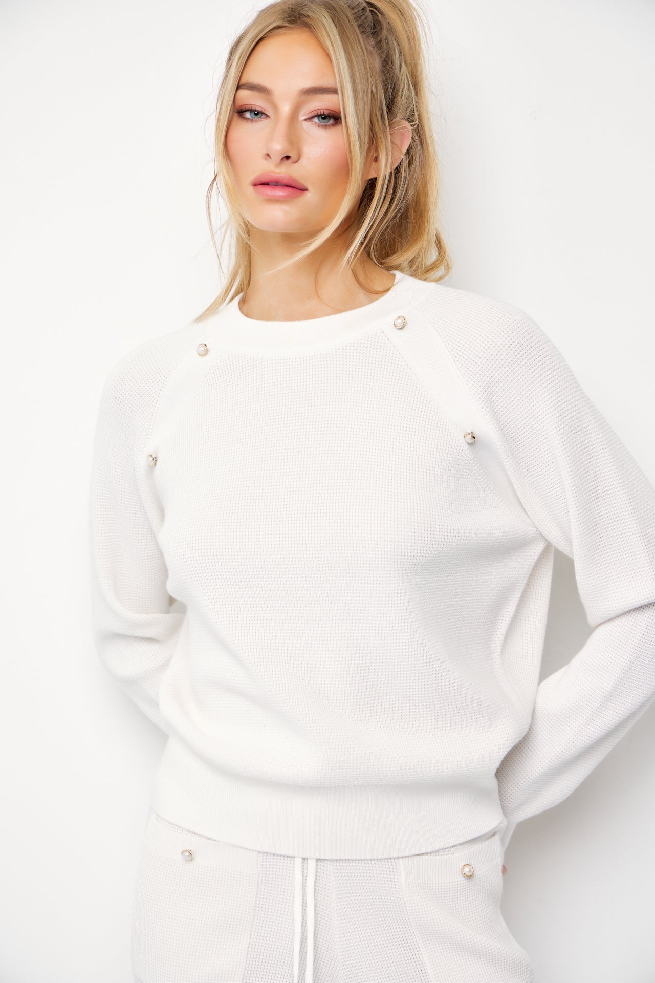 Alarice Knit Long Sleeve Top and Jogger Pants Set