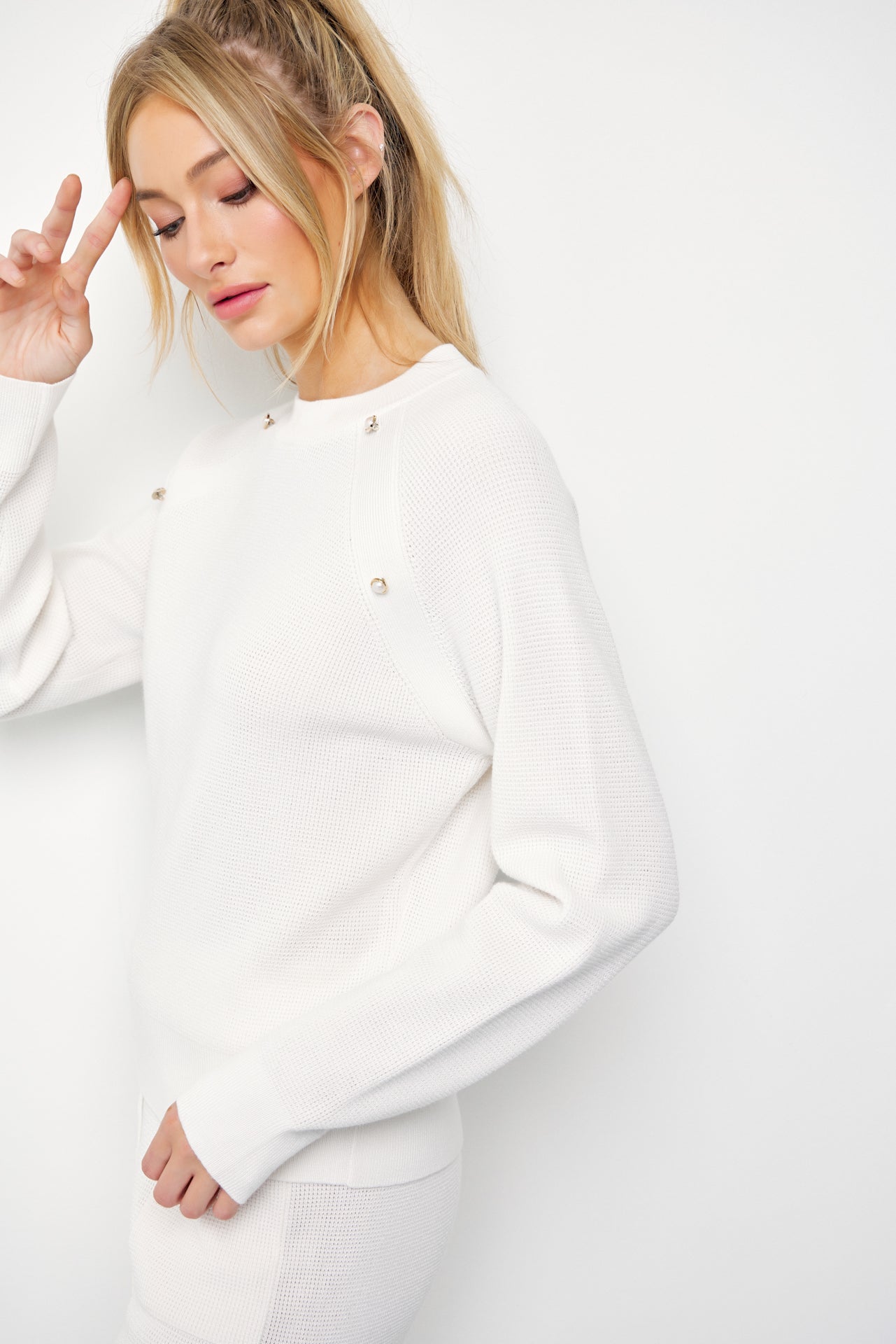 Alarice Knit Long Sleeve Top and Jogger Pants Set